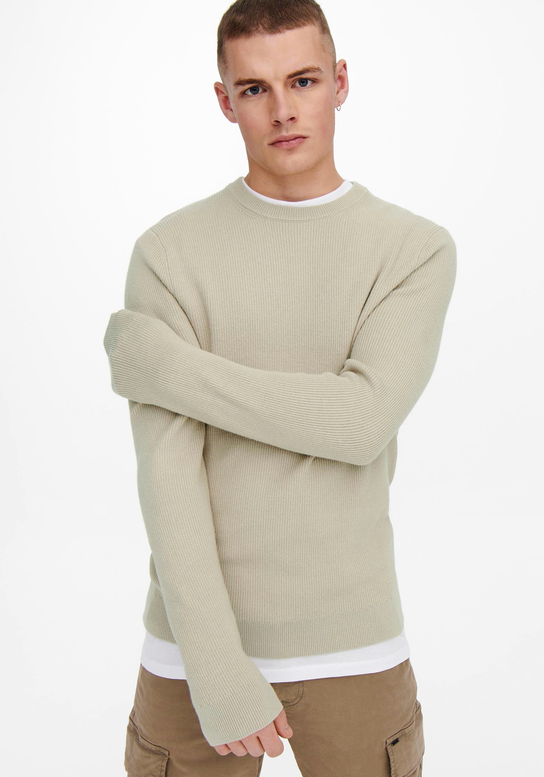 ONLY & SONS Strickpullover, im Strukturmuster