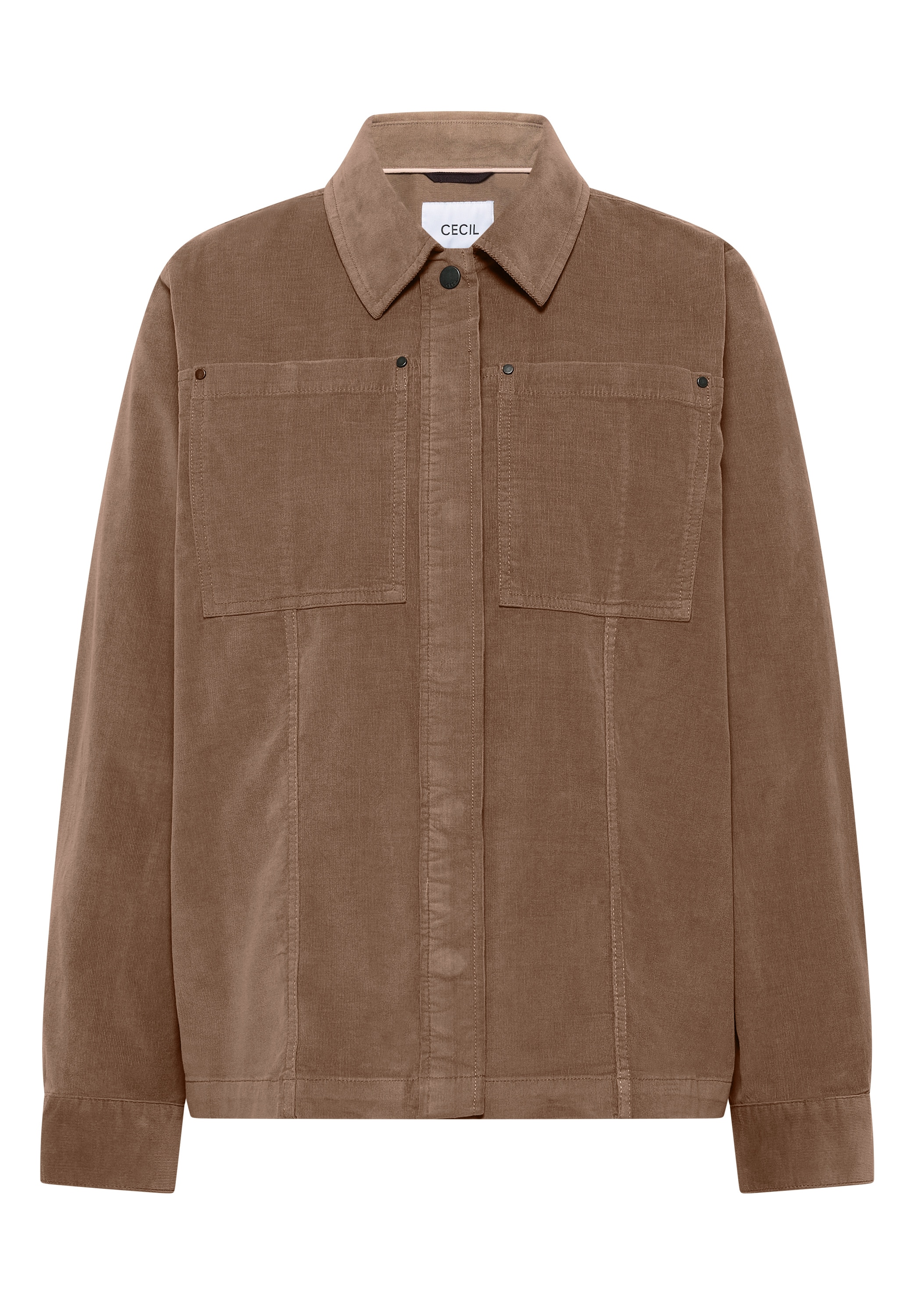 Cecil Cordjacke Feincord Overshirt, Baumwollmix, Brusttaschen