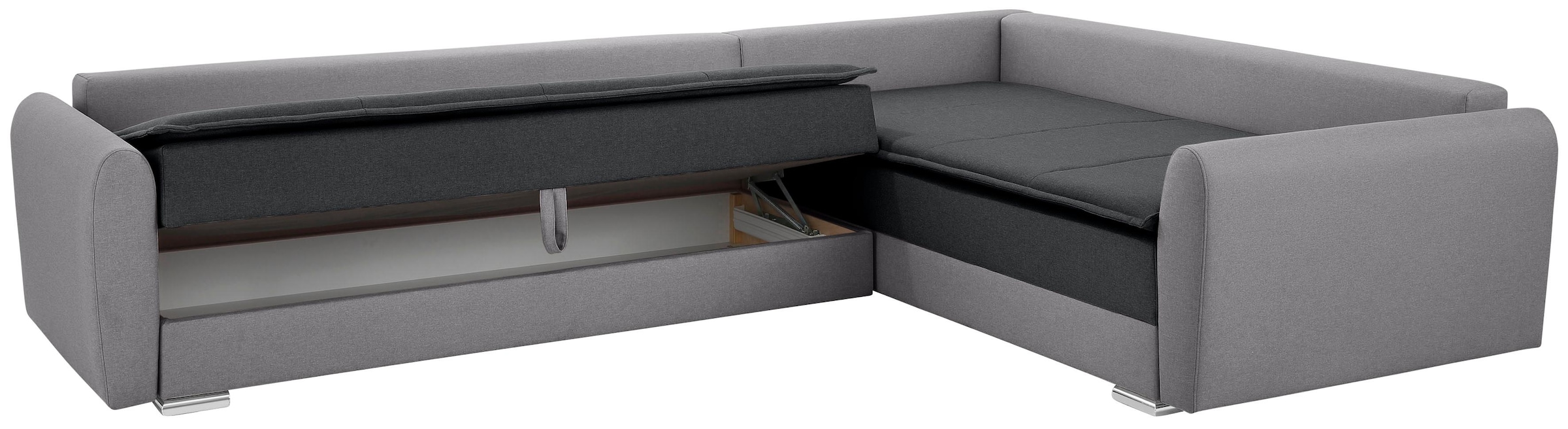 Home affaire Ecksofa »Fernando L-Form«, mit Boxspring: Dauerschlaffunktion durch Drehen und Zusammenschieben
