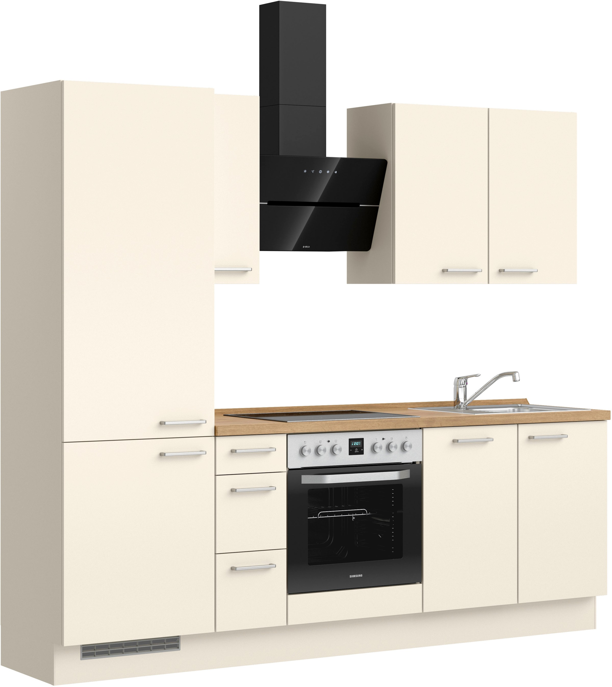 nobilia® Küchenzeile »"Touch II"«, vormontiert, Ausrichtung wählbar, Breite 240 cm, wahlw. mit E-Geräten