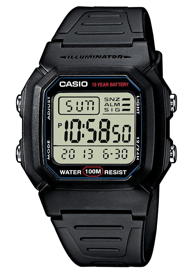 CASIO TIMELESS COLLECTION Chronograph »W-800H-1AVES«, Quarzuhr, Armbanduhr, Herrenuhr, digital, Kalender, Stoppfunktion