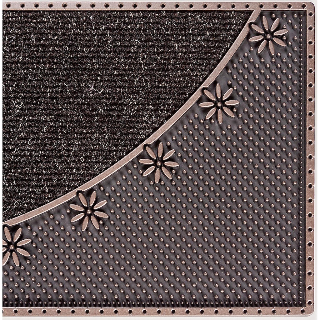 Home2Fashion Fußmatte »CC Clean Alpine«, rechteckig, Schmutzfangmatte, Motiv Blumen, robust, In- und Outdoor geeignet