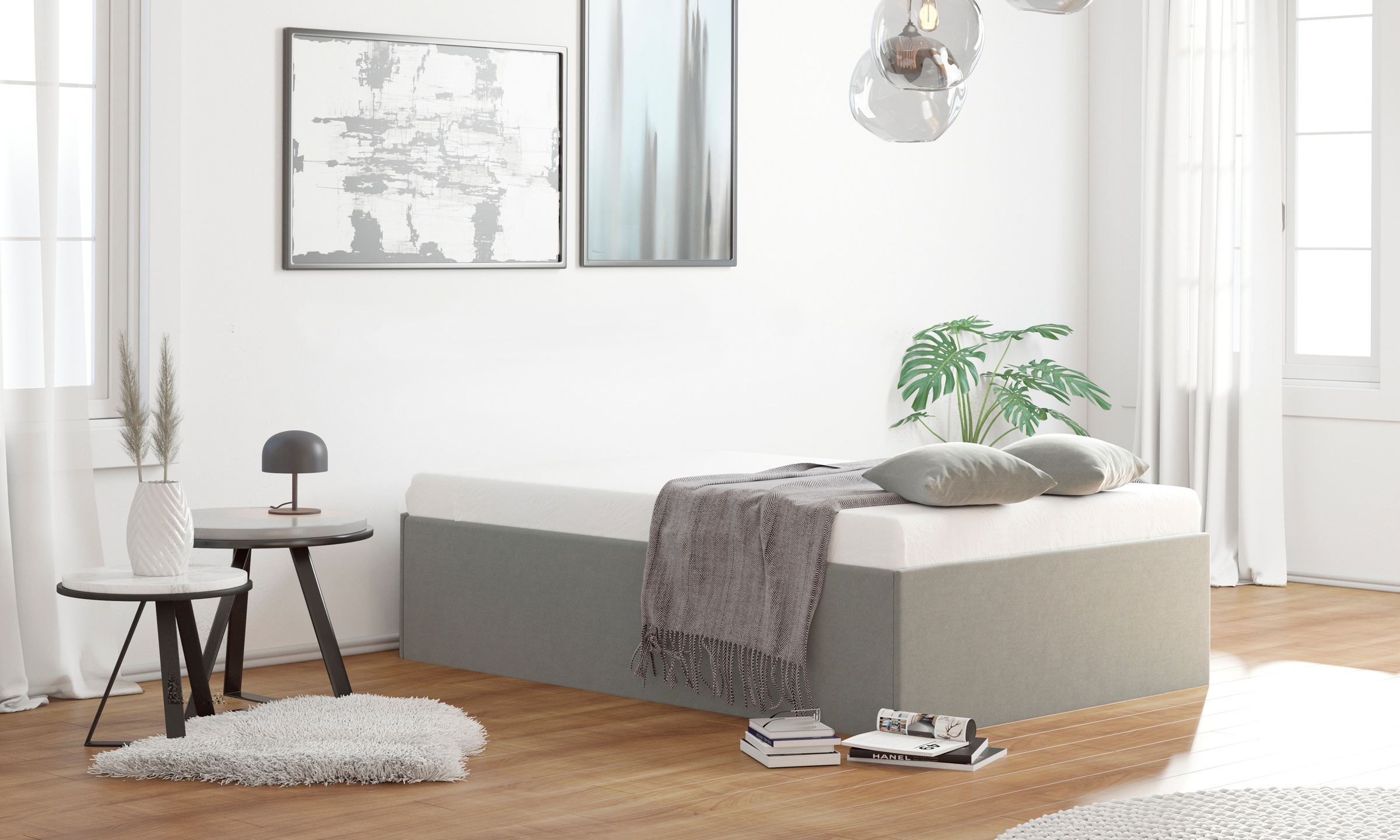 Westfalia Schlafkomfort Polsterbett "Amrum" in Samtvelours ohne Kopfteil, m günstig online kaufen