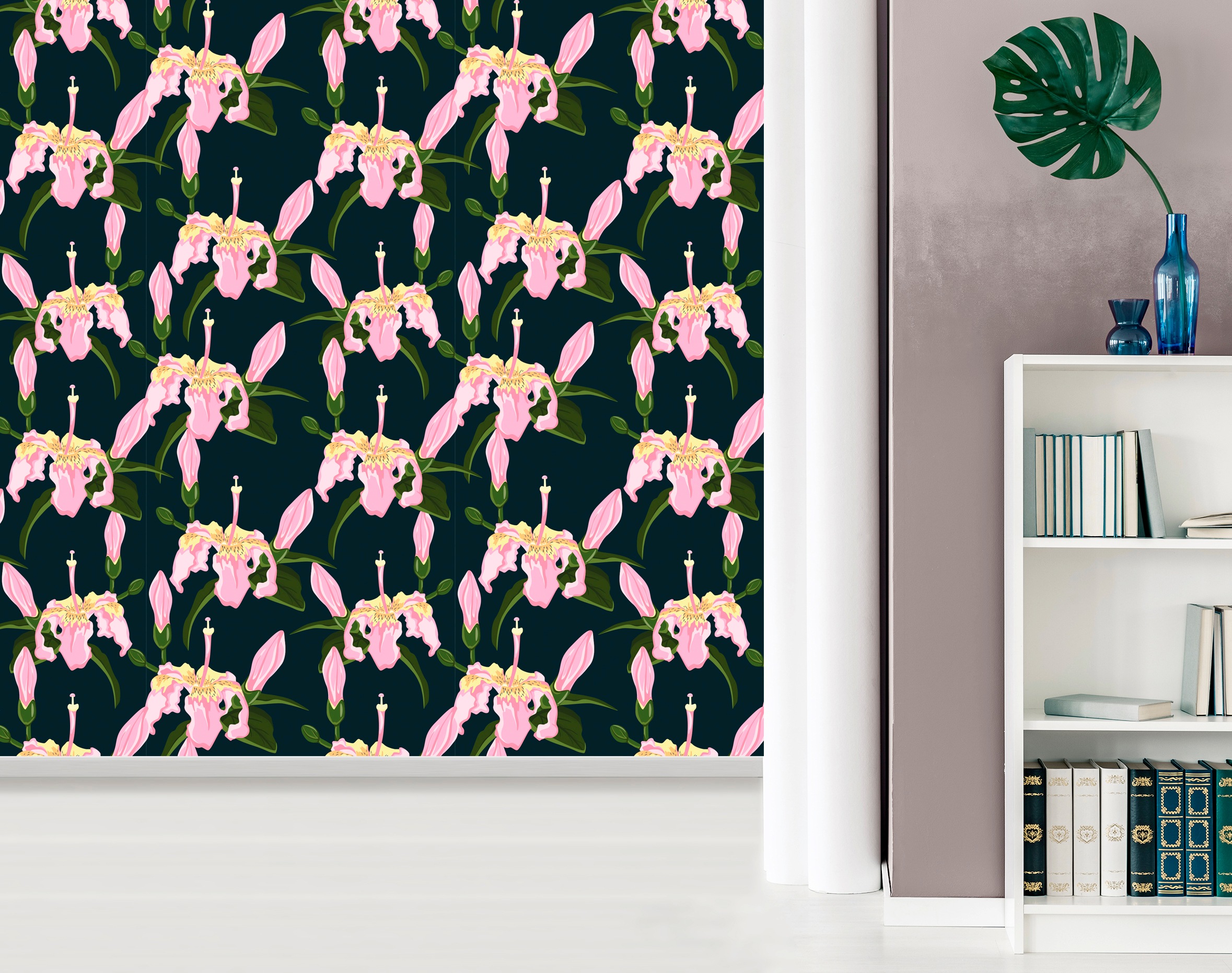 queence Vinyltapete »Hermine« Motiv   bedruckt   botanisch   floral   gemus günstig online kaufen