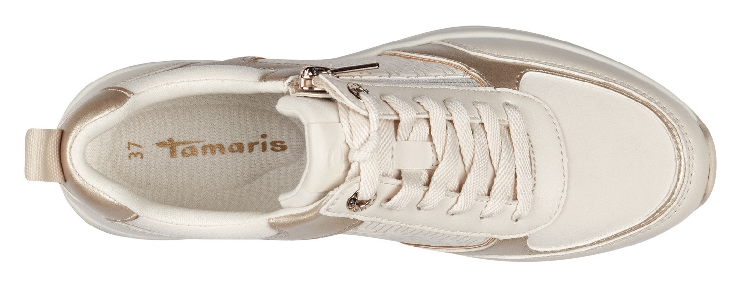 Tamaris Keilsneaker  , Freizeitschuh, Halbschuh, Schnürschuh mit Außenreißverschluss
