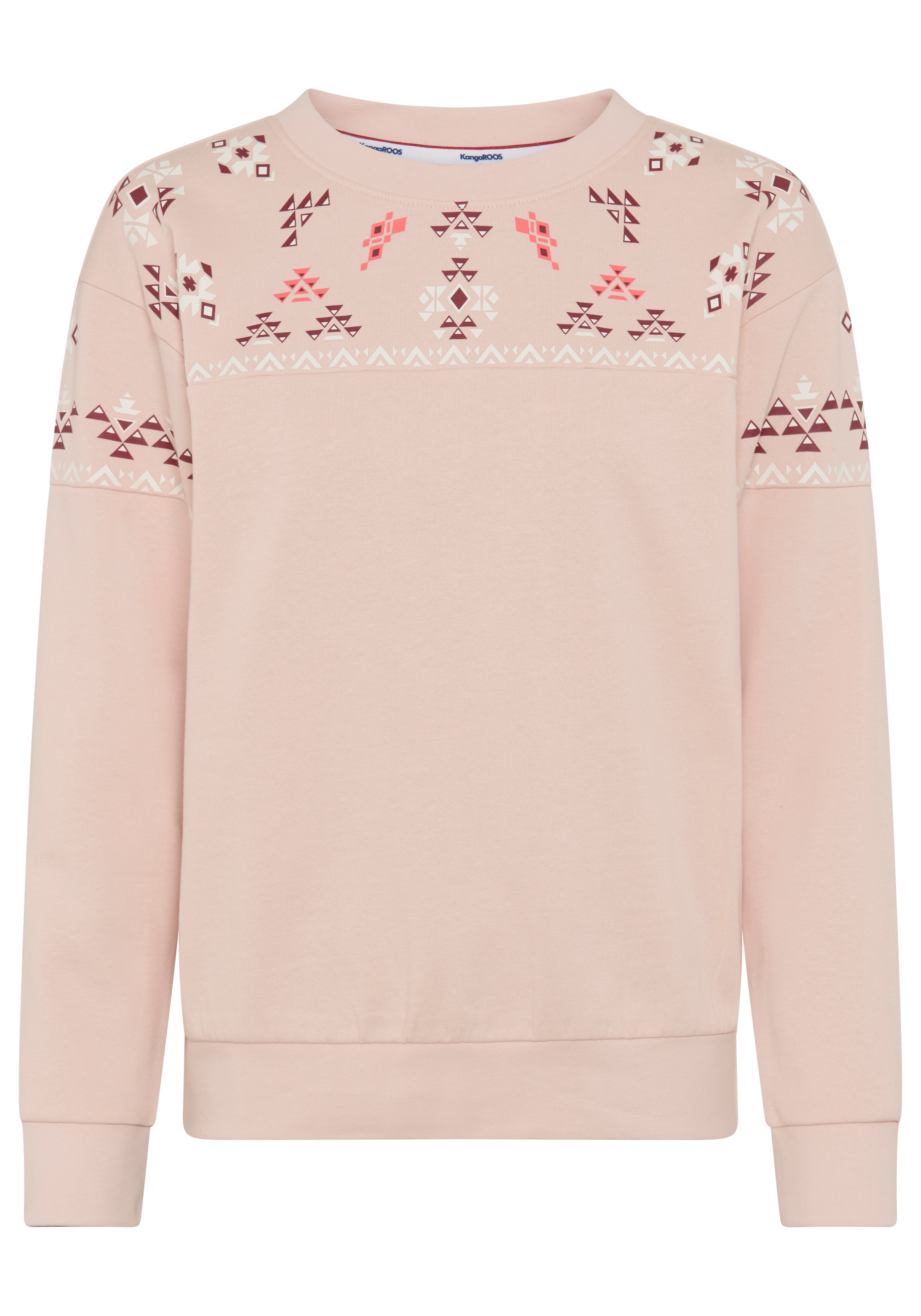 KangaROOS Sweatshirt , Oversize-Passform, mit Rundhals, hüftbedeckende Länge
