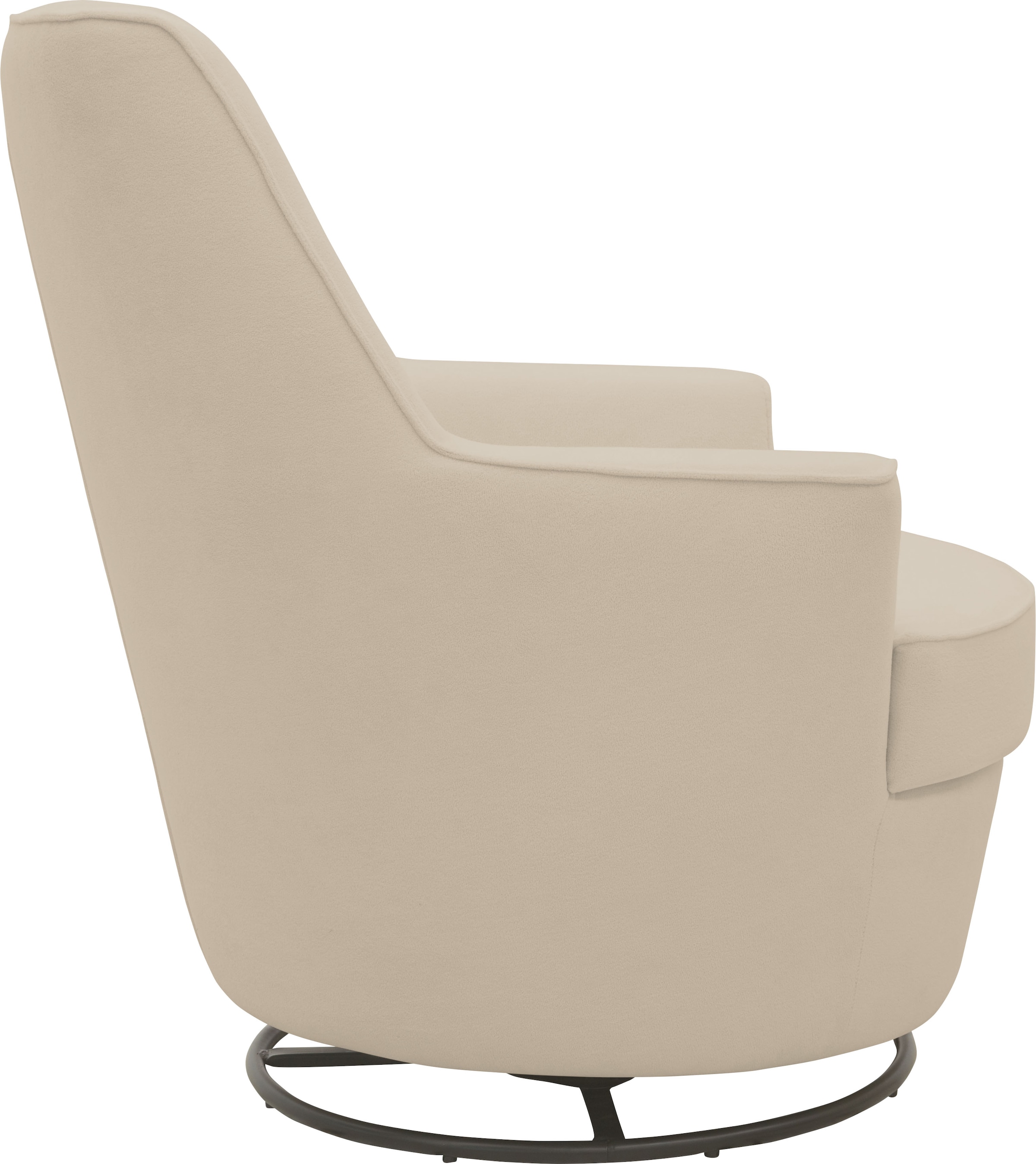 INOSIGN Drehsessel »HETTY, Drehsessel mit Wippfunktion, Lese-Sessel in Cord und Microfaser«, (1 St.), mit Federkern, auch im Set mit passendem Hocker