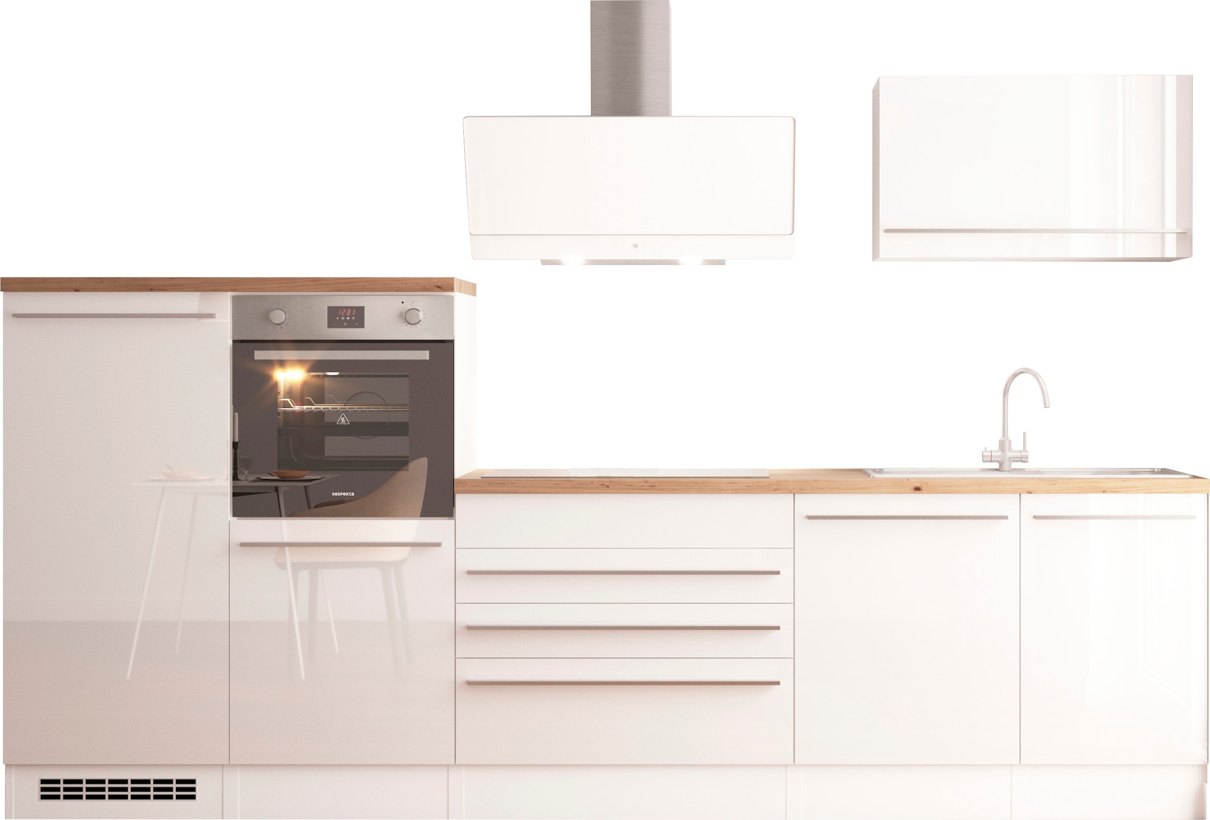 RESPEKTA Küche »Gabriel, Breite 320 cm«, wechselseitig aufbaubar, als Doppe günstig online kaufen