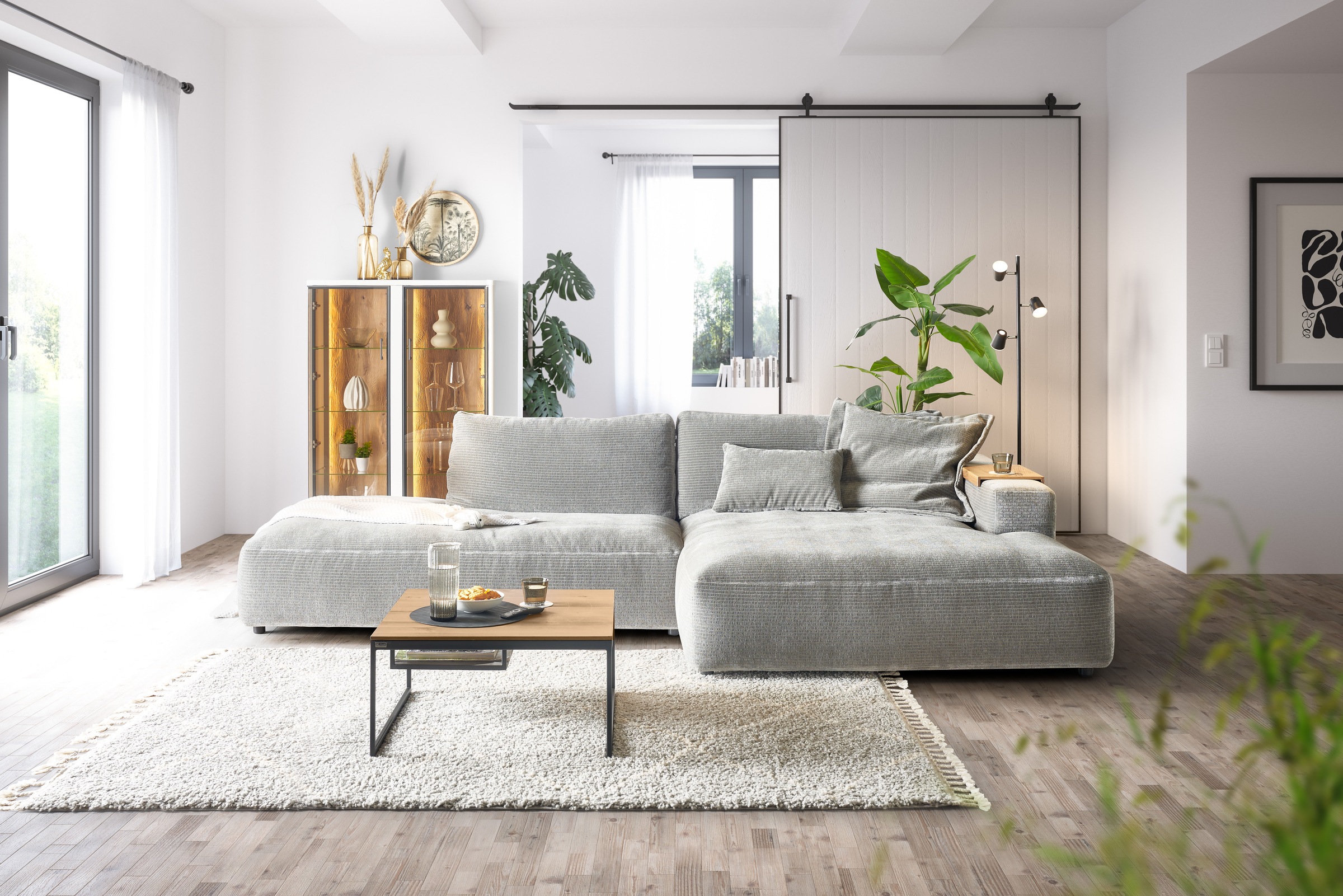 Musterring Ecksofa "Lucia", verschiedene Farben, großer Longchair mit Armle günstig online kaufen