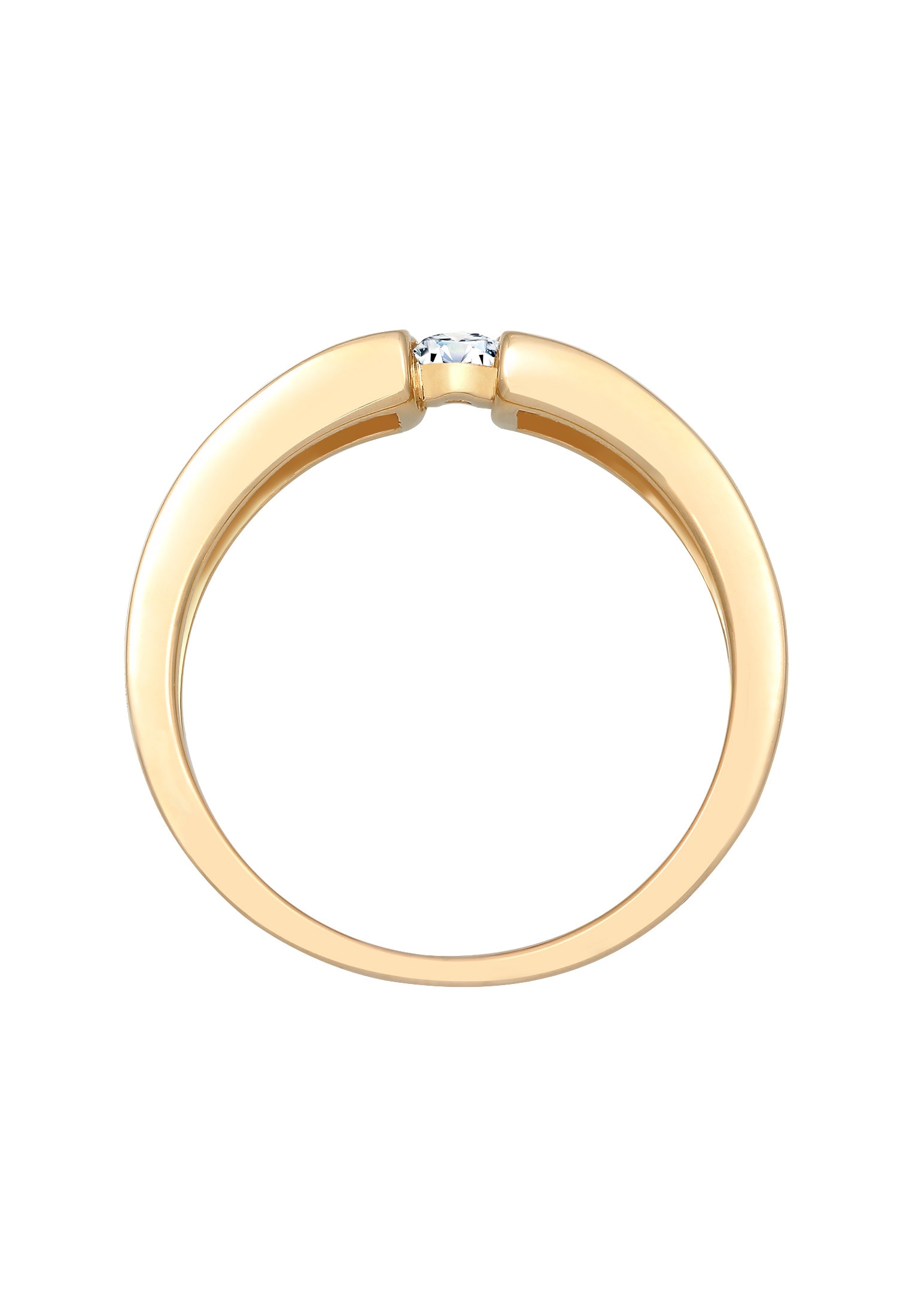 Elli DIAMONDS Verlobungsring »Diamant Weiß Brillantschliff (0.14 ct) 585 Gelbgold«