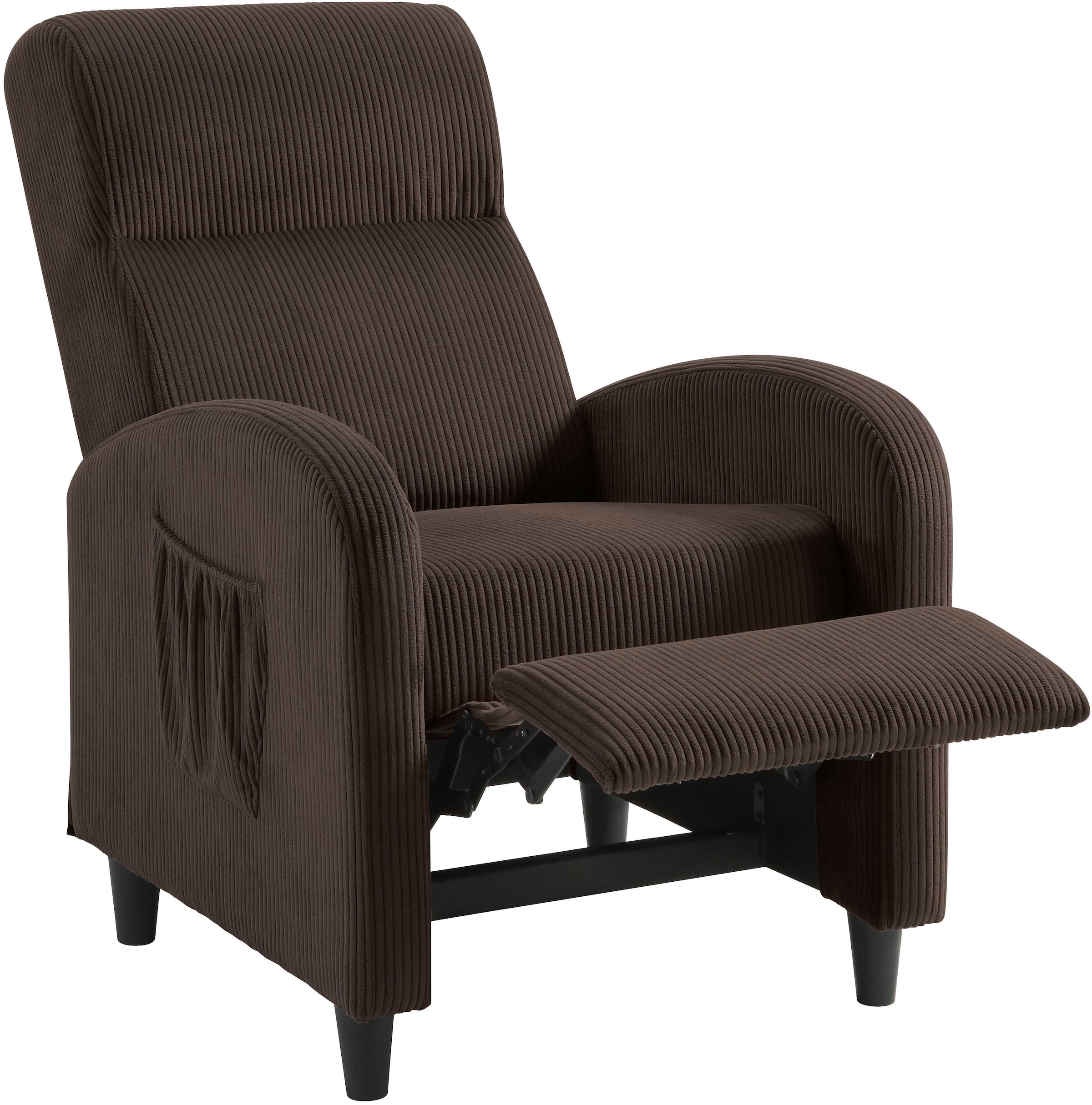 ATLANTIC home collection Relaxsessel »Tom«, mit Relaxfunktion, inklusive seitlicher Tasche