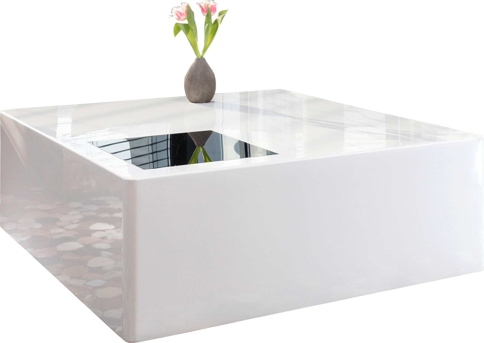 SalesFever Couchtisch, Schwarzglas Quadrat: Elegant und ohne Leuchtmittel günstig online kaufen