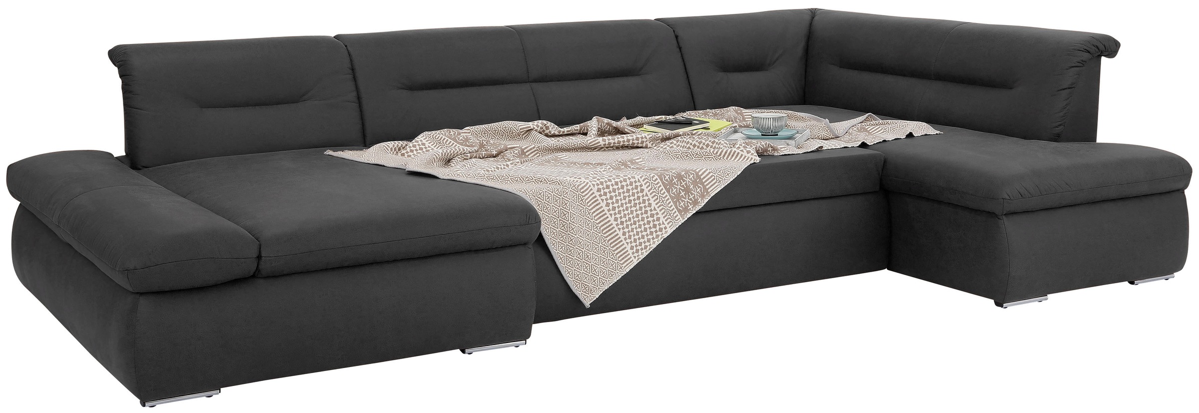 INOSIGN Wohnlandschaft »Avesa U-Form«, Wahlweise mit Armteilverstellung und Bettfunktion, B/T/H: 355/216/80cm