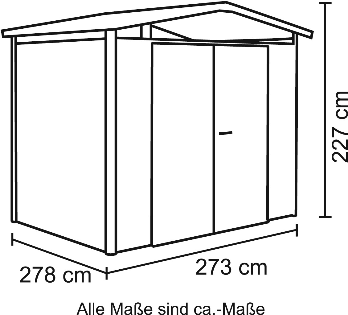 Biohort Gerätehaus »Panorama P4«, Metall