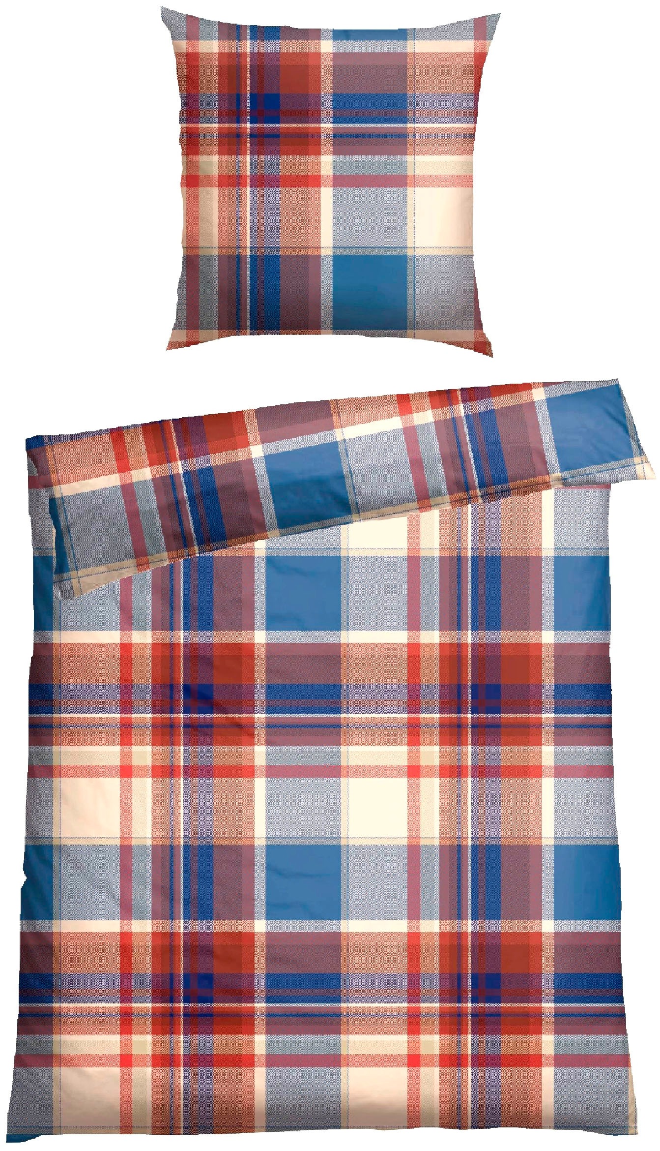 Schiesser Bettwäsche »Solange aus weicher Baumwolle in karierter Optik« 2 S günstig online kaufen