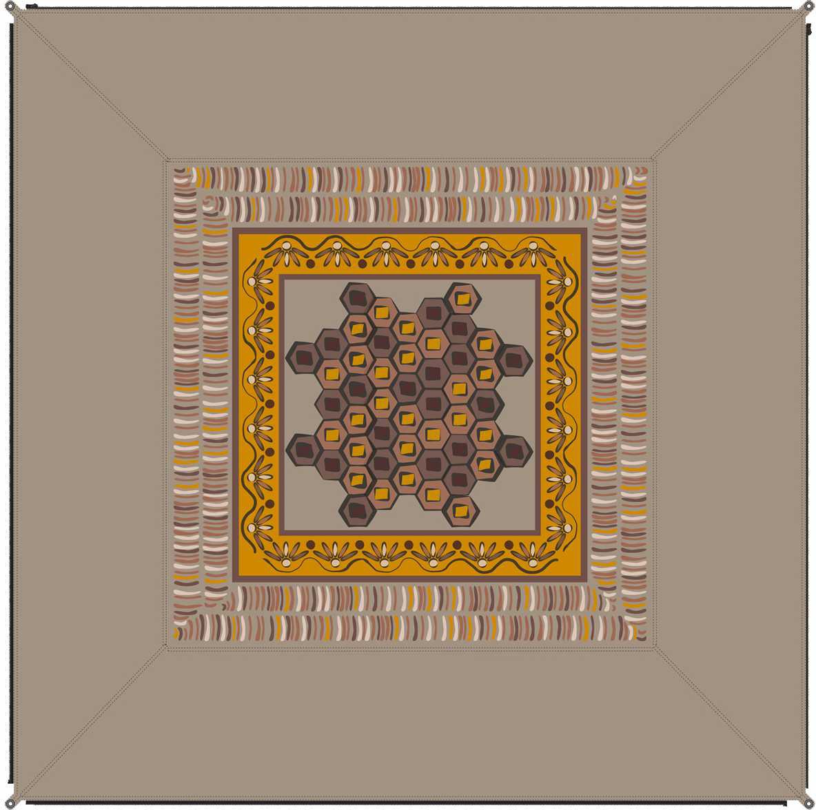 BENT Outdoorteppich »Verbindbarer Teppich Afrika«, rechteckig, 4 mm Höhe, PFC frei