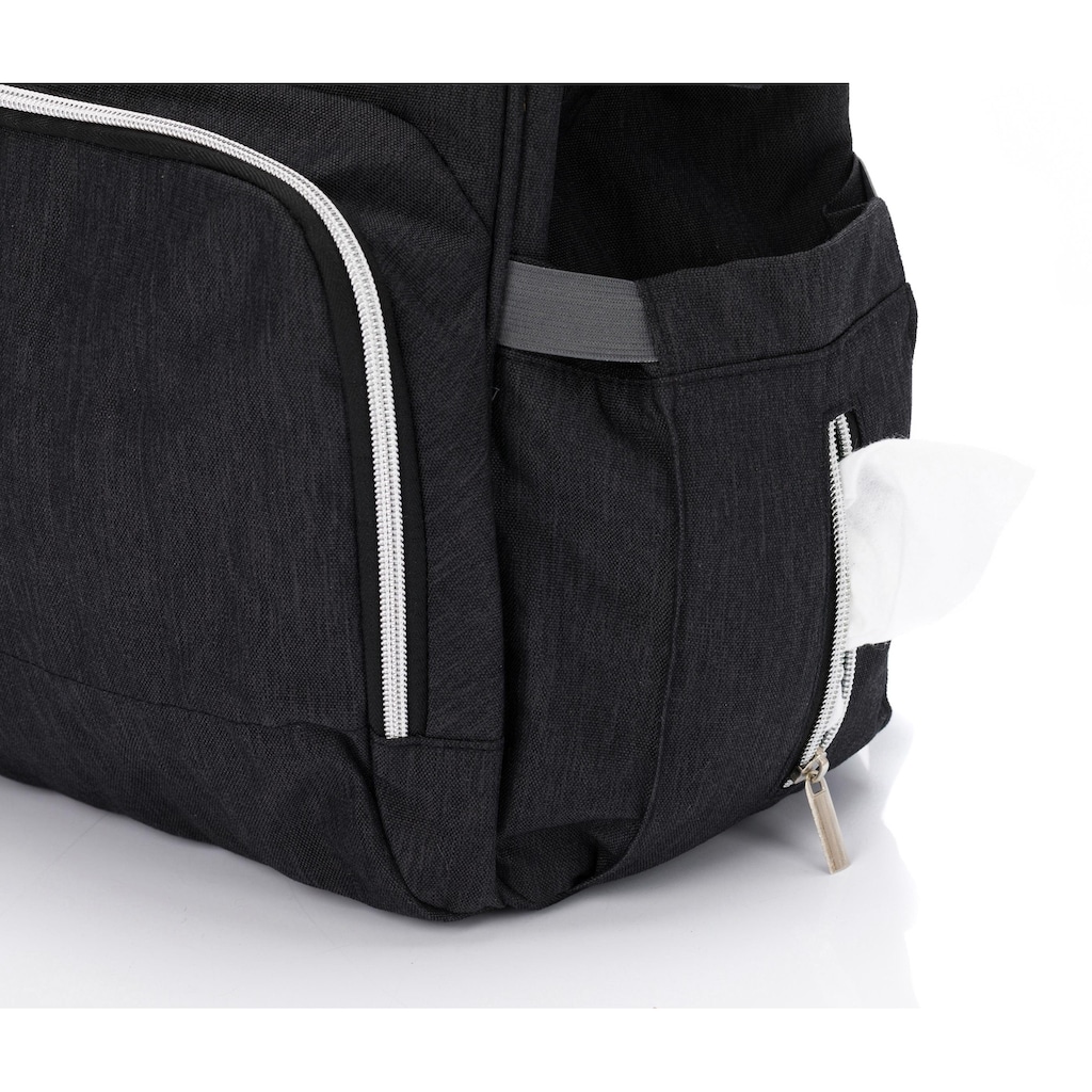 Fillikid Wickelrucksack »schwarz melange«