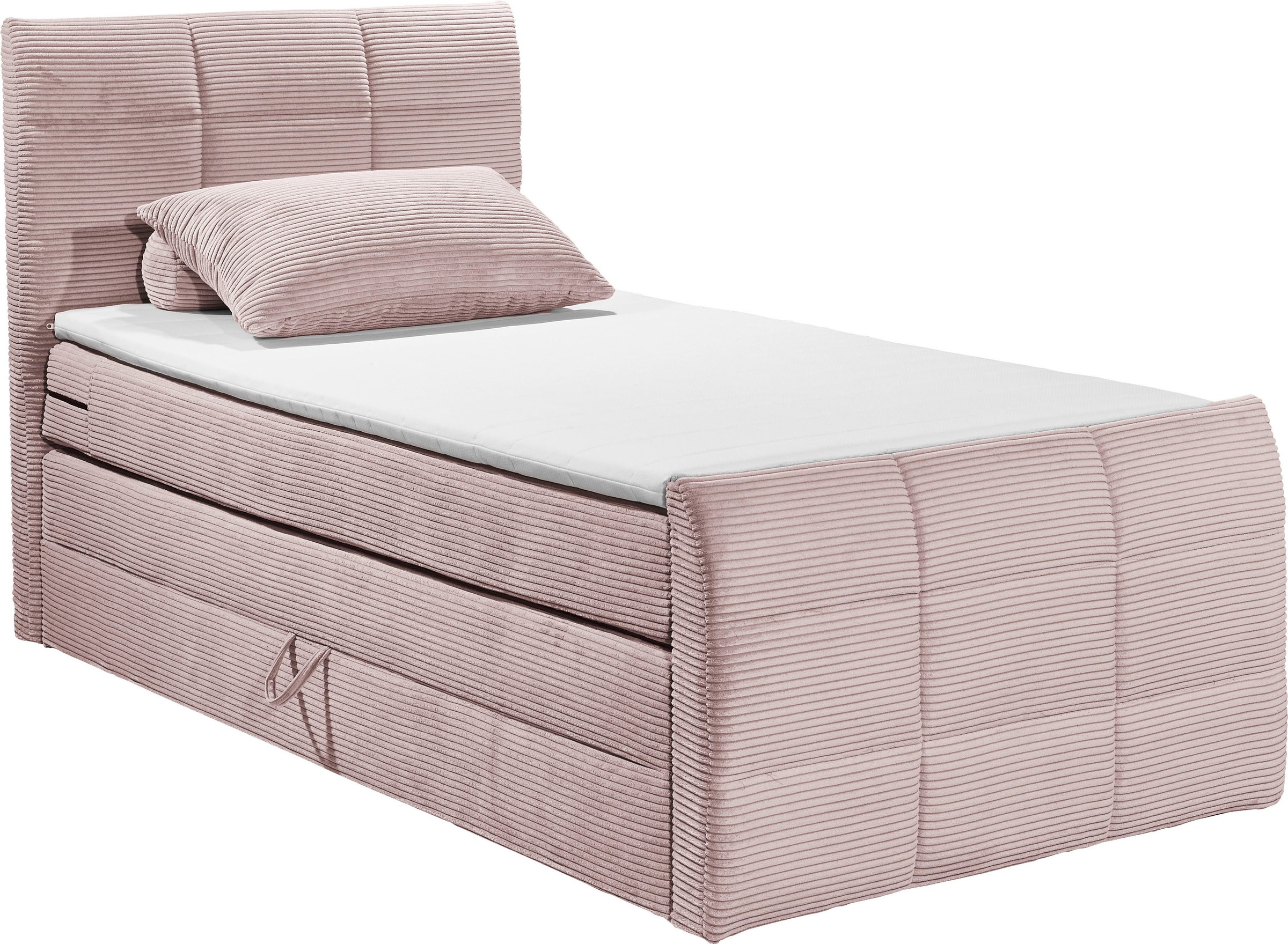 ED EXCITING DESIGN Boxspringbett »Bolivia«, harte Seite mit Kokosmatte, wei günstig online kaufen