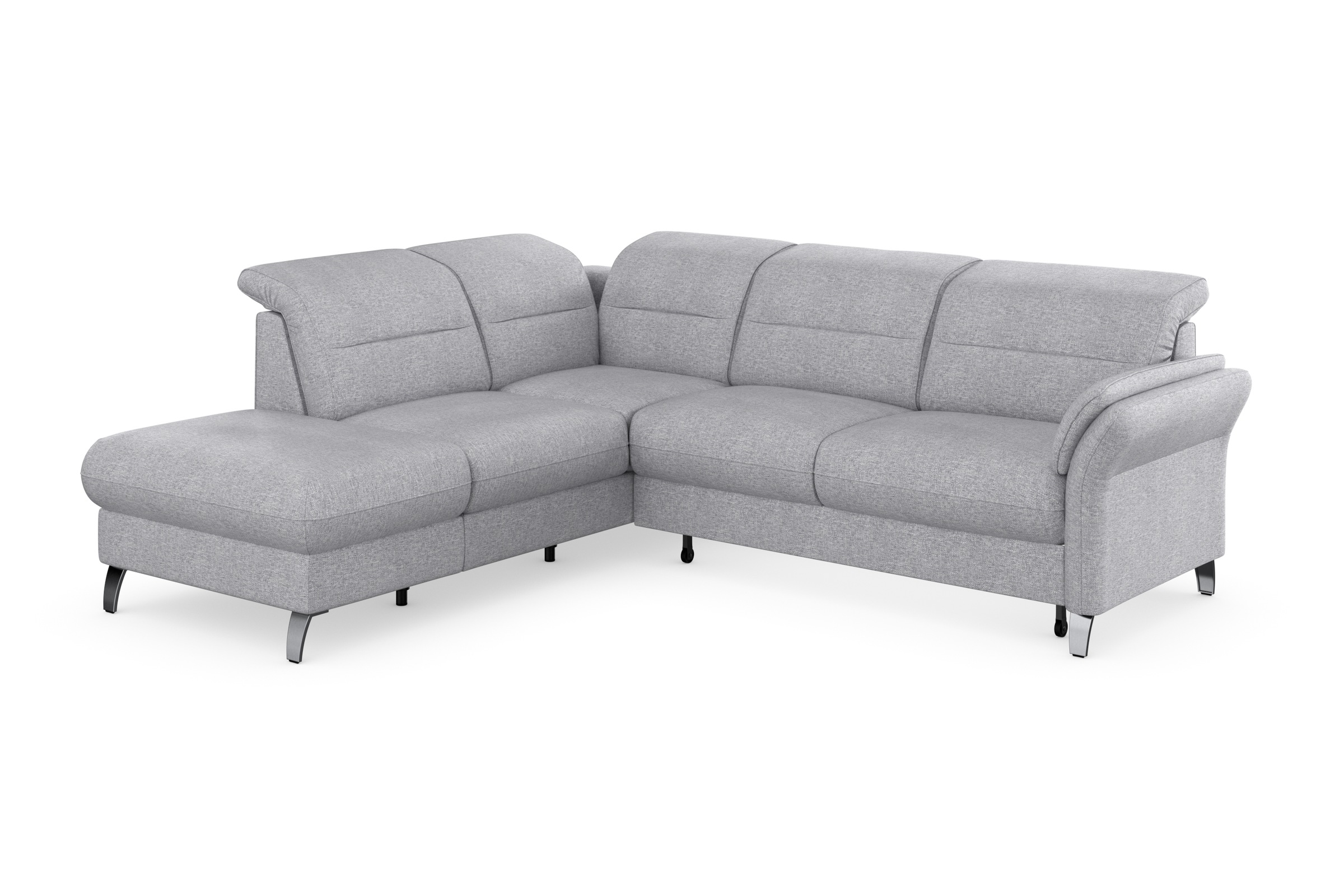 sit&more Ecksofa »Grenoble L-Form mit Federkern«, wahlweise mit Bettfunktion, Bettkasten, Arm- und Kopfteilverstellung
