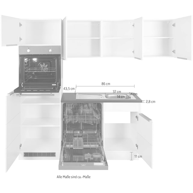 HELD MÖBEL Winkelküche »Brindisi«, mit E-Geräten, Stellbreite 230/170 cm  jetzt im %Sale