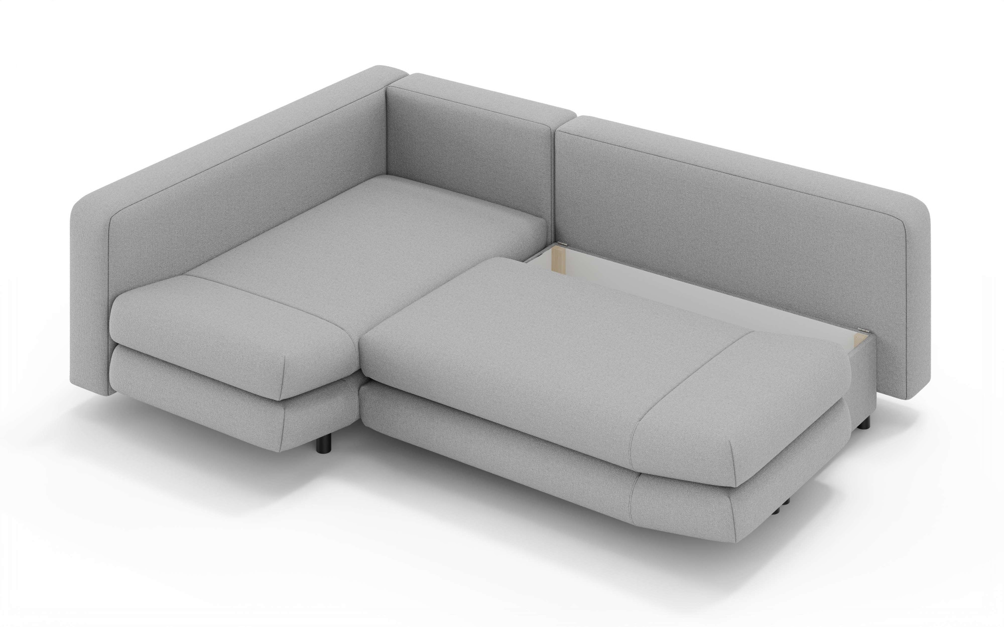 Home affaire Ecksofa »LENNARA Schlafsofa mit Bettkasten, Maße B/T/H: 234/179/85 cm« L-Form mit Ottomane rechts/links, mit Wellenunterfederung