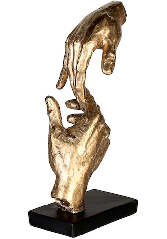 Dekofigur »Skulptur Two Hands, gold/schwarz«