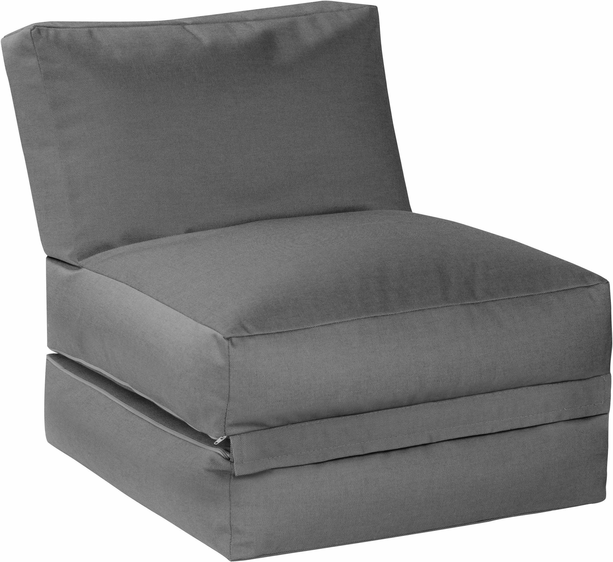 SITTING POINT Sitzsack »Sitzsack und Sitzliege Twist OUTSIDE« outdoorfähig anthrazit