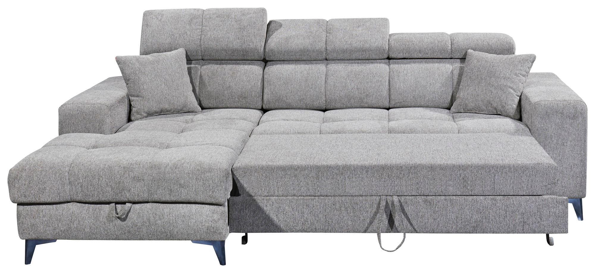 ED EXCITING DESIGN Ecksofa »Sydney L-Form«, mit Bettfunktion, Bettkasten, Kopfteilverstellung & 2 Zierkissen