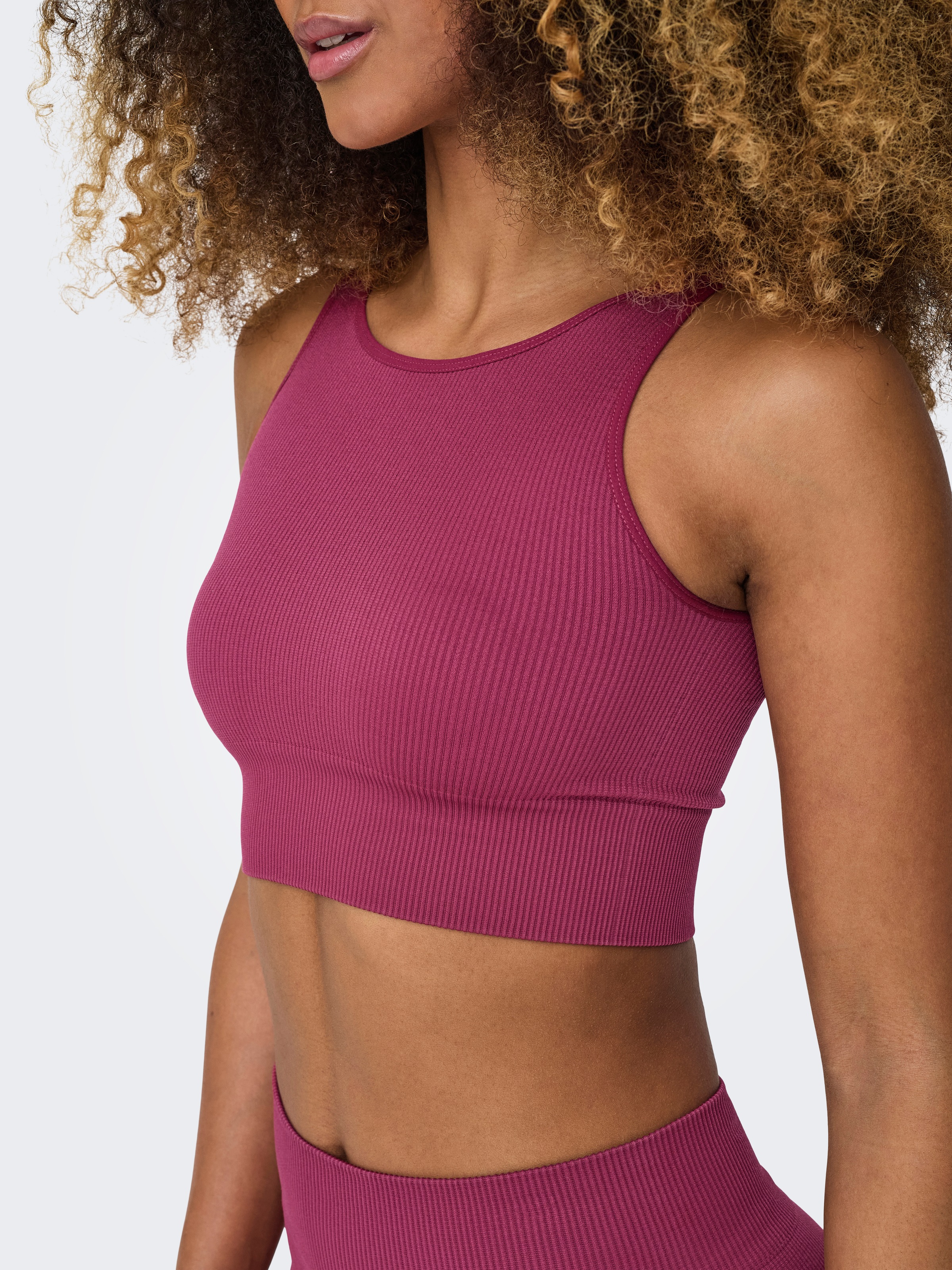 ONLY Play Trainingstop »ONPJAIA LIFE« Cropped Fit, in feiner Rippstruktur