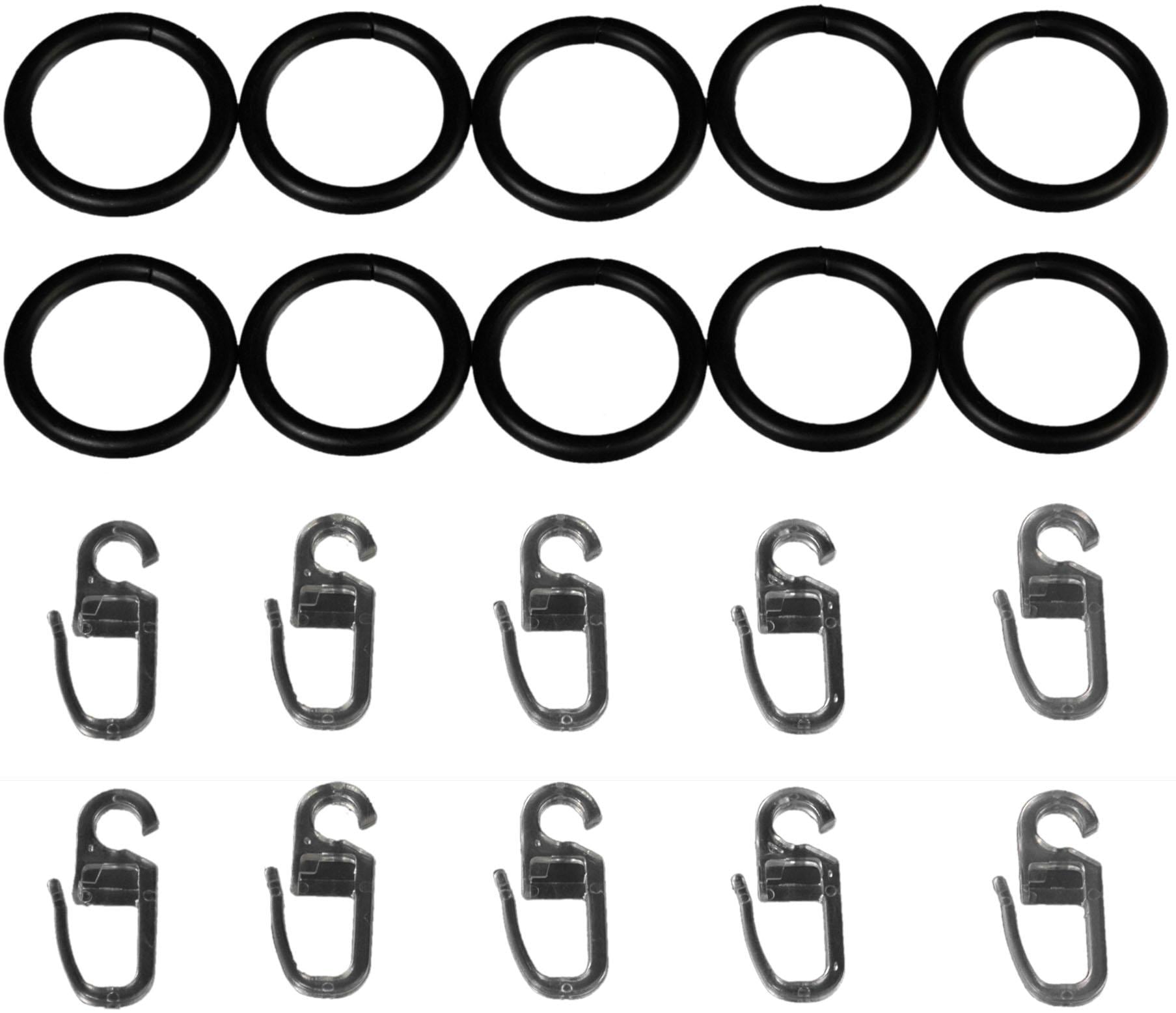 Liedeco Gardinenring, (Set, 10 St., mit Faltenlegehaken), für Gardinenstang günstig online kaufen