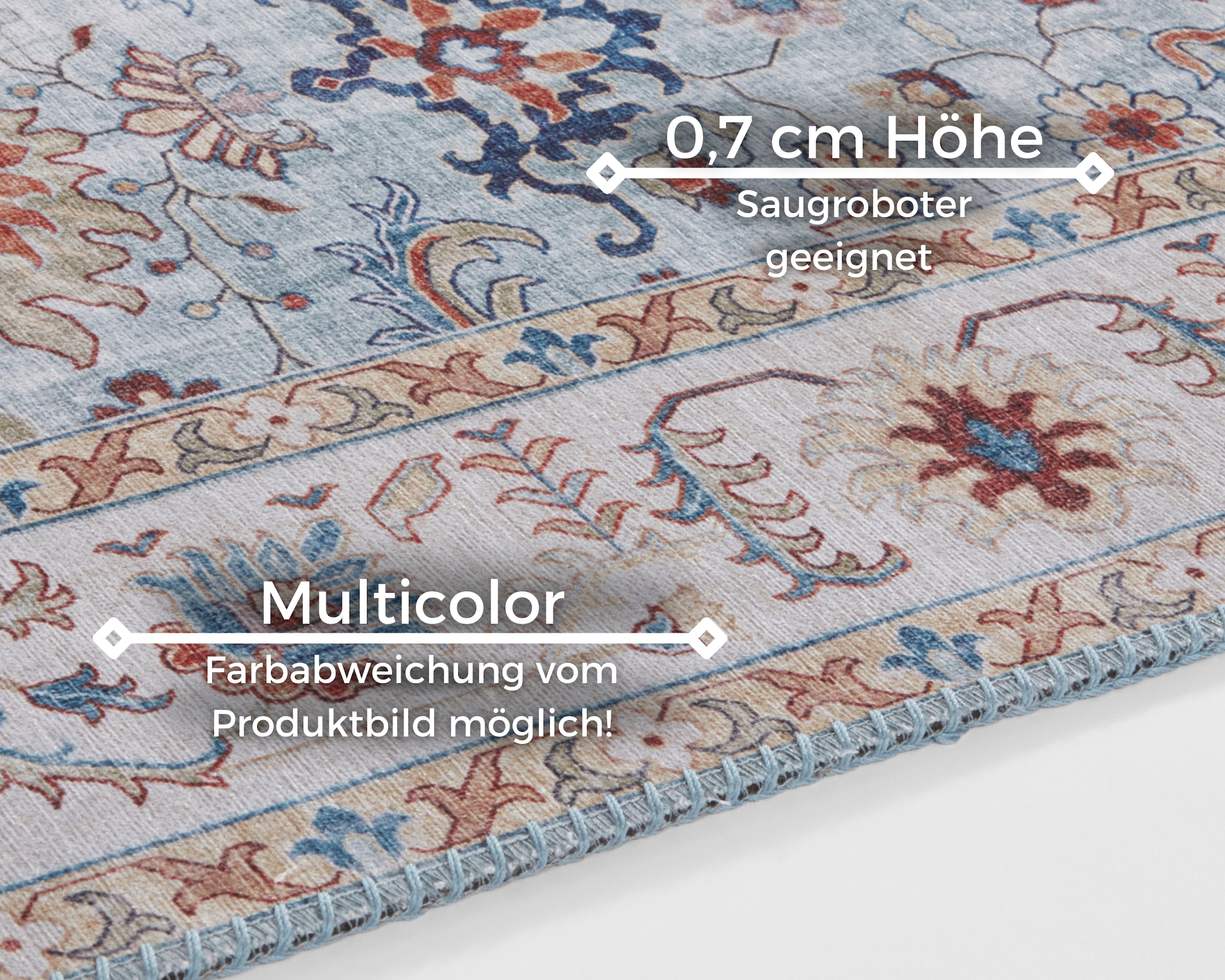 NORTHRUGS Teppich »Vivana«, rechteckig, 5 mm Höhe, Orientalisch, Läufer, Vintage, Wohnzimmer, Schlafzimmer, Esszimmer
