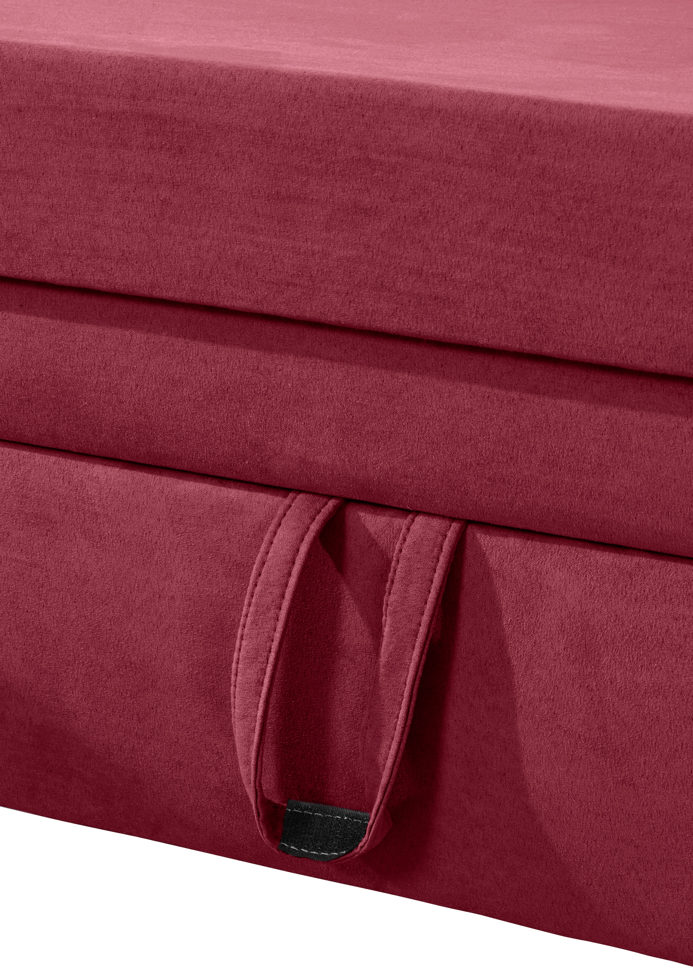 Places of Style Ecksofa »Lolland L-Form«, Wahlweise mit Bettfunktion und Stauraum, auch mit abwischbarem Bezug