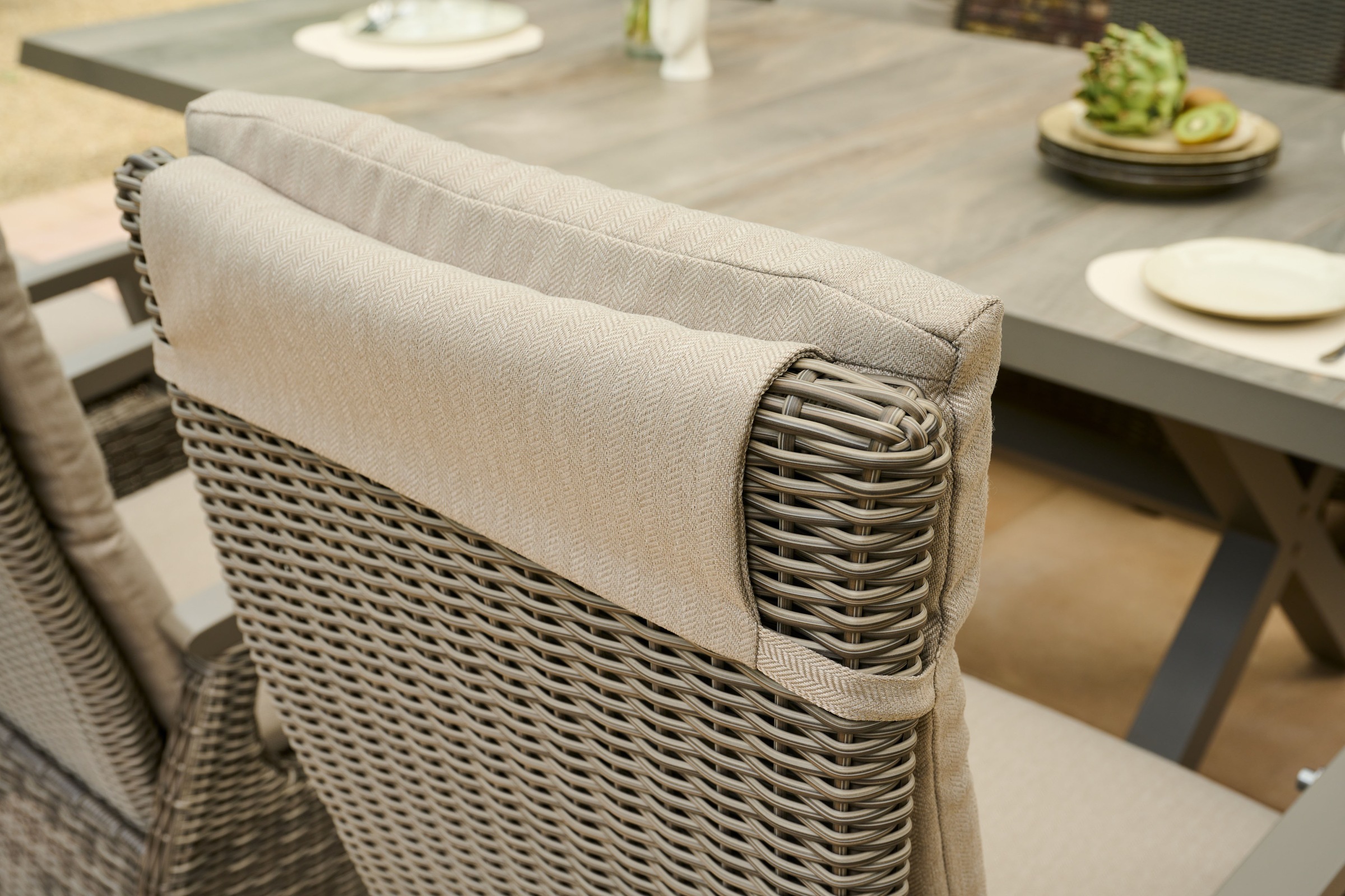 Siena Garden Gartensessel »»Corido Dining Move« taupe inkl. Kissen«, Rückenlehne stufenlos verstellbar