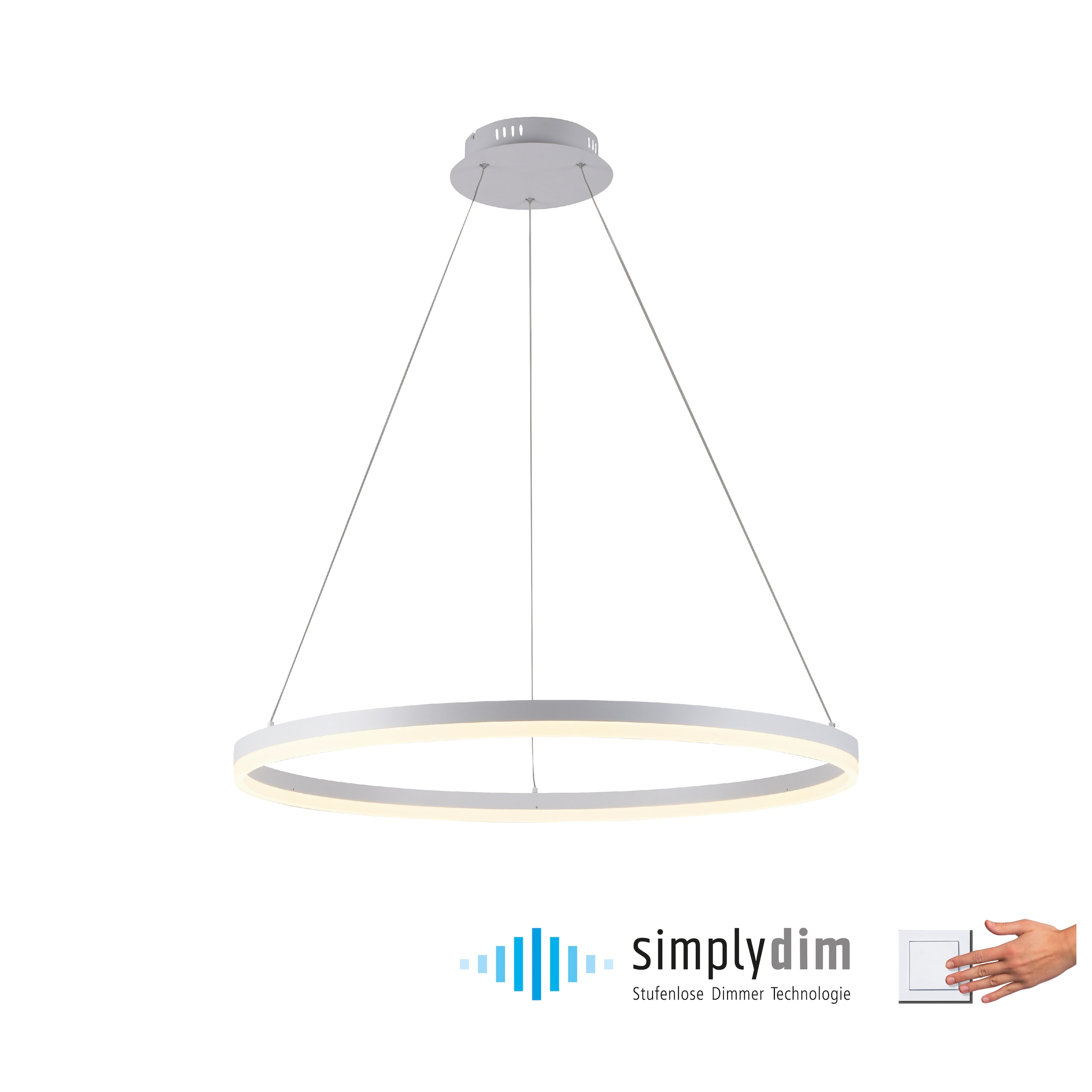 Paul Neuhaus Pendelleuchte »TITUS«, 1 flammig, Leuchtmittel LED-Board | LED fest integriert, LED, dimmbar, Simply Dim, Memory, nach Trennung vom Netz