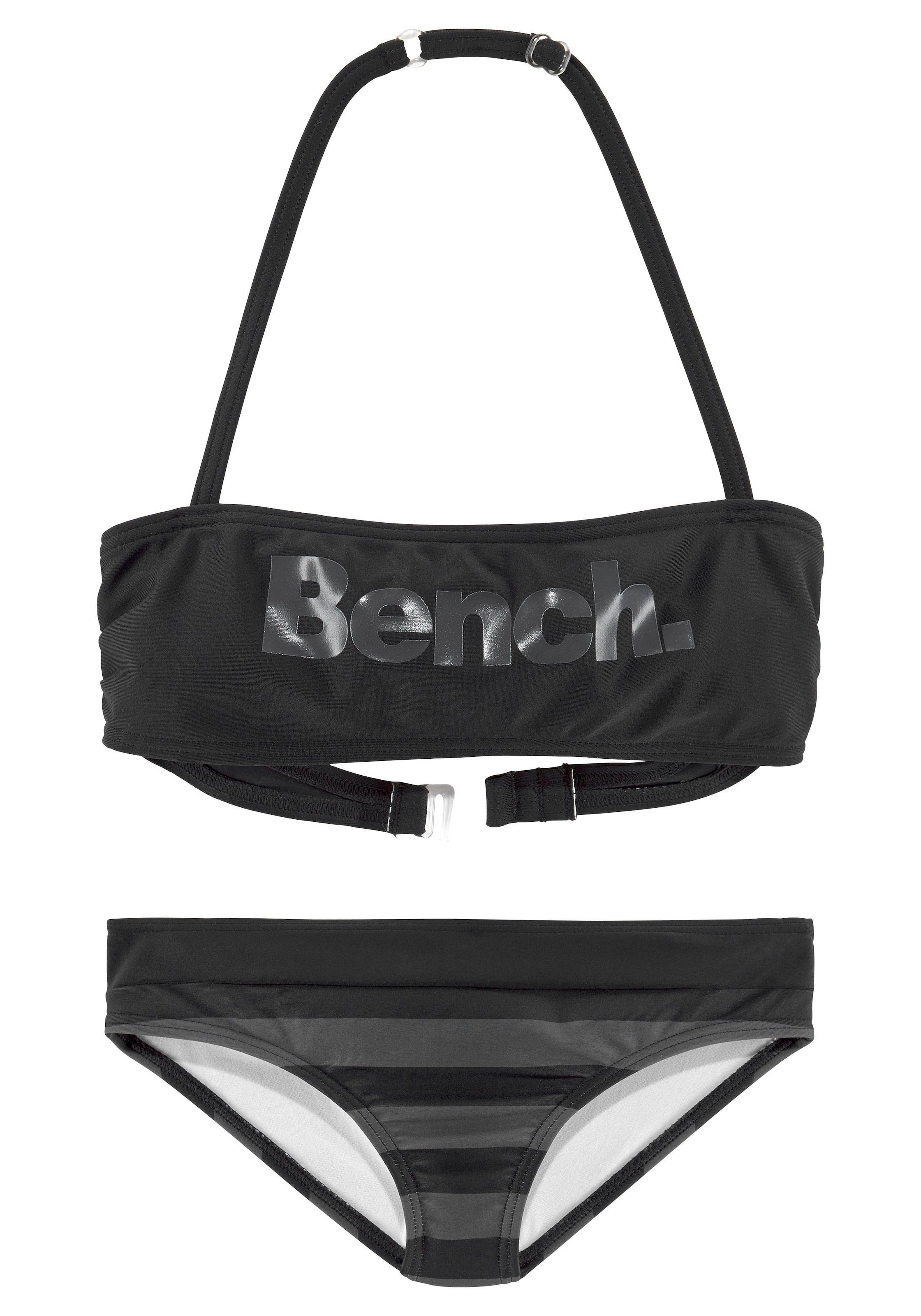 trendigen Streifen mit Bench. Bandeau-Bikini,