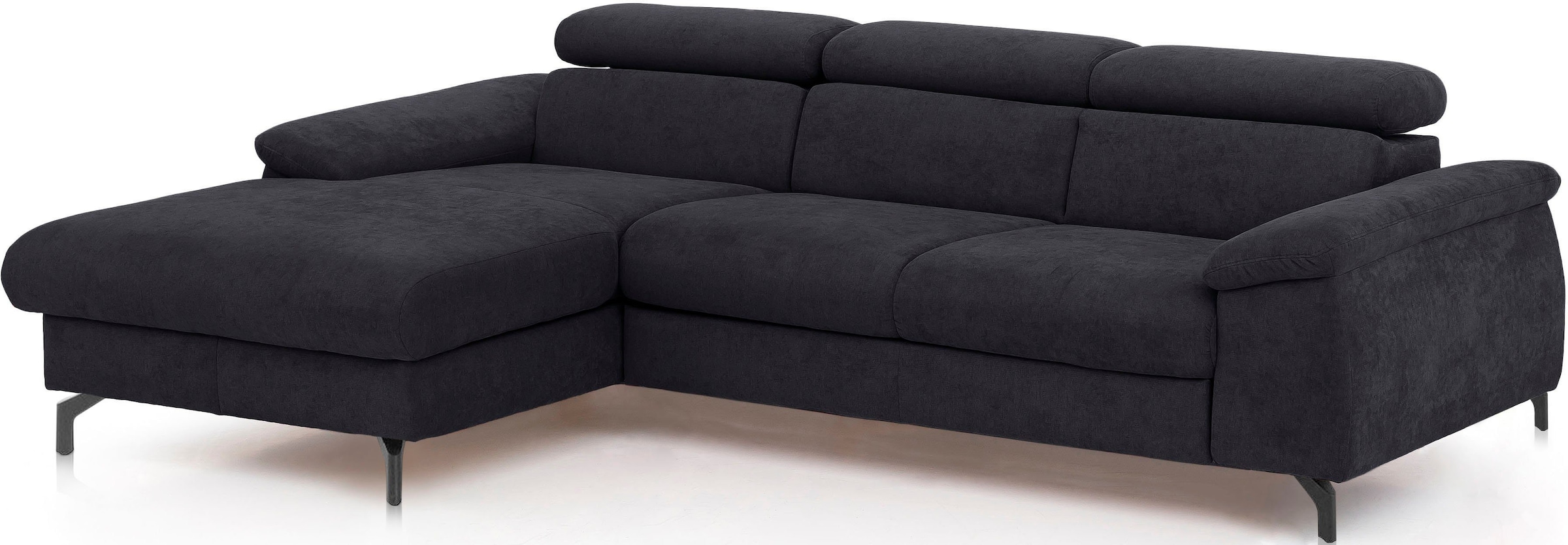 COTTA Polstergarnitur »Komaris L-Form«, (Set), Set bestehend aus: Ecksofa mit Kopfteilverstellung & Hocker