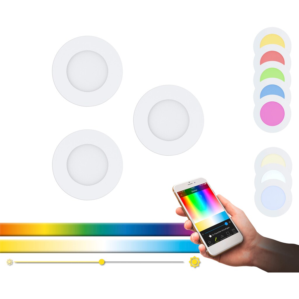 EGLO Einbauleuchte »FUEVA-C«, 3 flammig-flammig