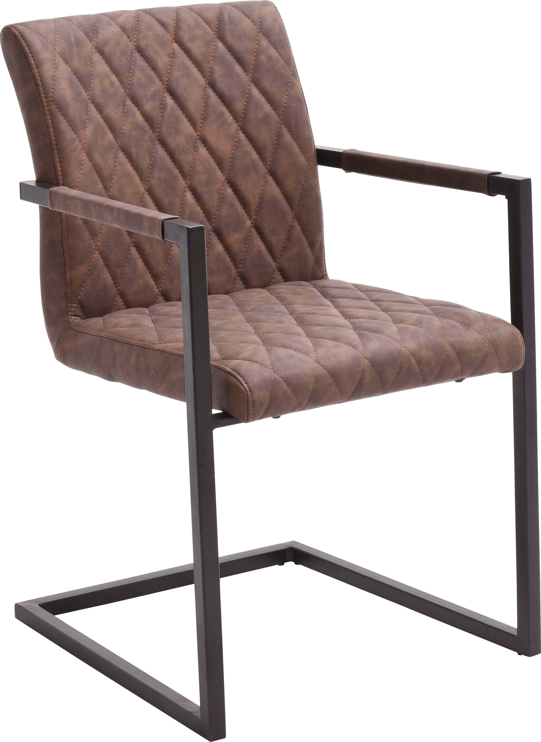 MCA furniture Freischwinger »Kian«, (Set), 2 St., Vintage Kunstleder mit oder ohne Armlehne, Stuhl belastbar bis 120 kg