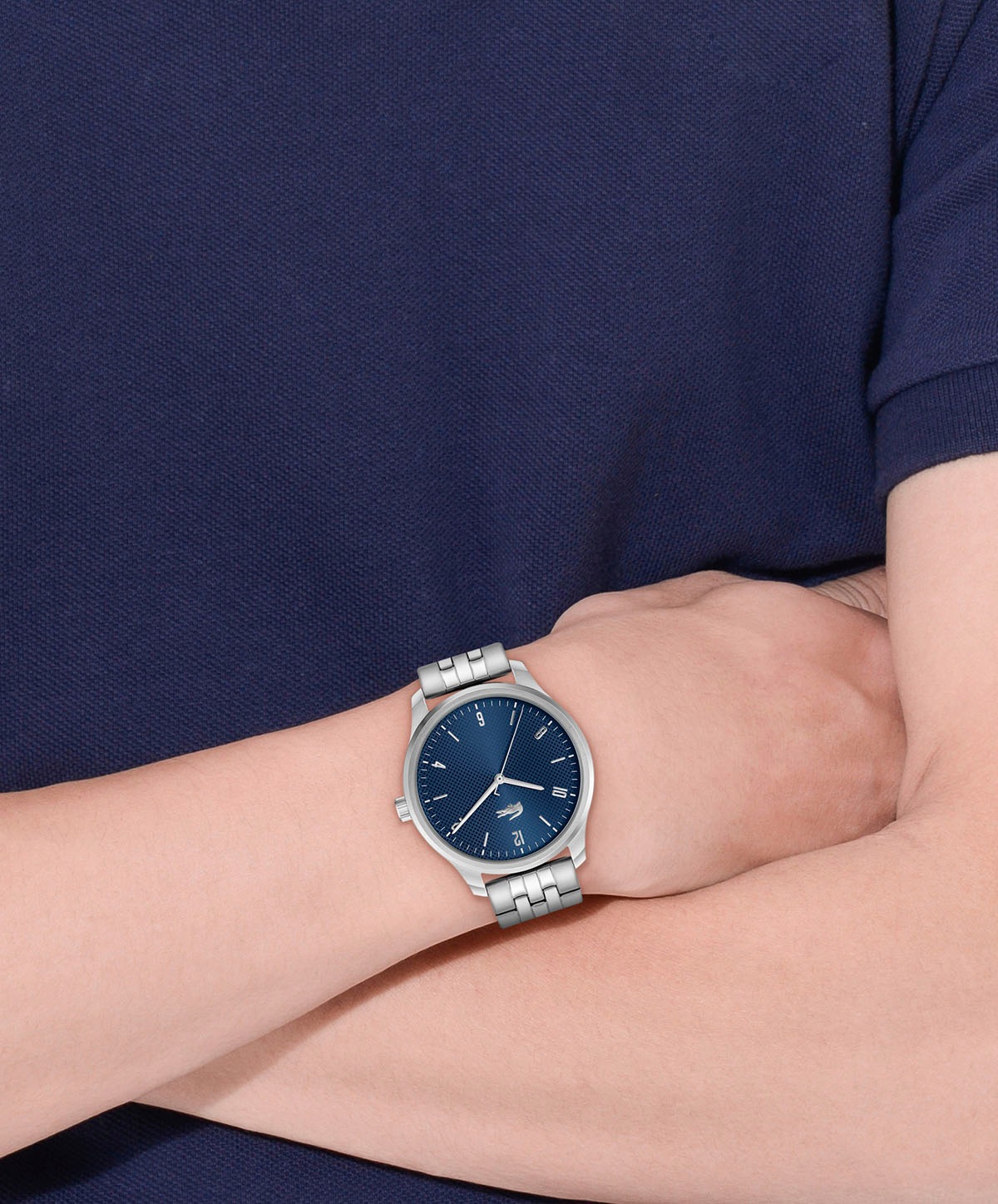Lacoste Quarzuhr »LISBON«, Armbanduhr, Herrenuhr, Mineralglas, Edelstahlarmband