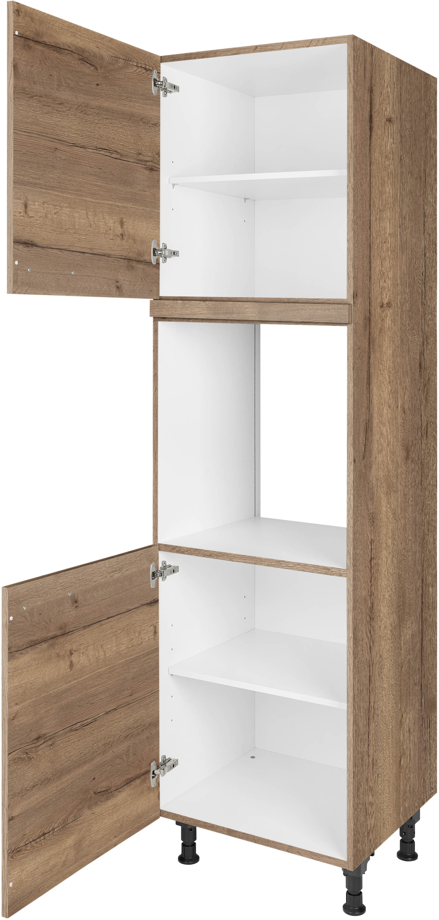 nobilia® Herdumbauschrank »"Structura", Ausrichtung wählbar, mit zwei zusätzlichen Türen,«, vormontiert, Breite/Höhe: 60/167,8 cm