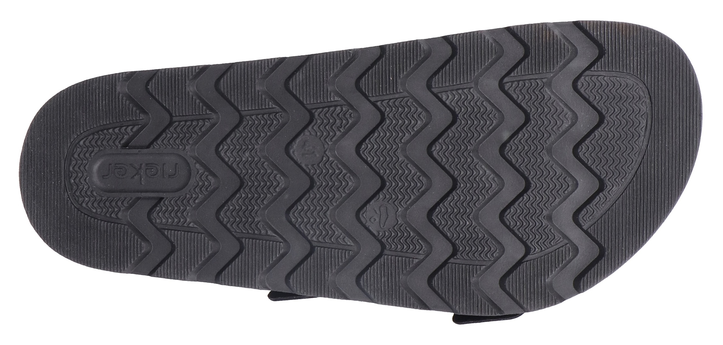 Rieker Pantolette, Sommerschuh, Strandschuh, Hausschuh mit bequemem Fußbett