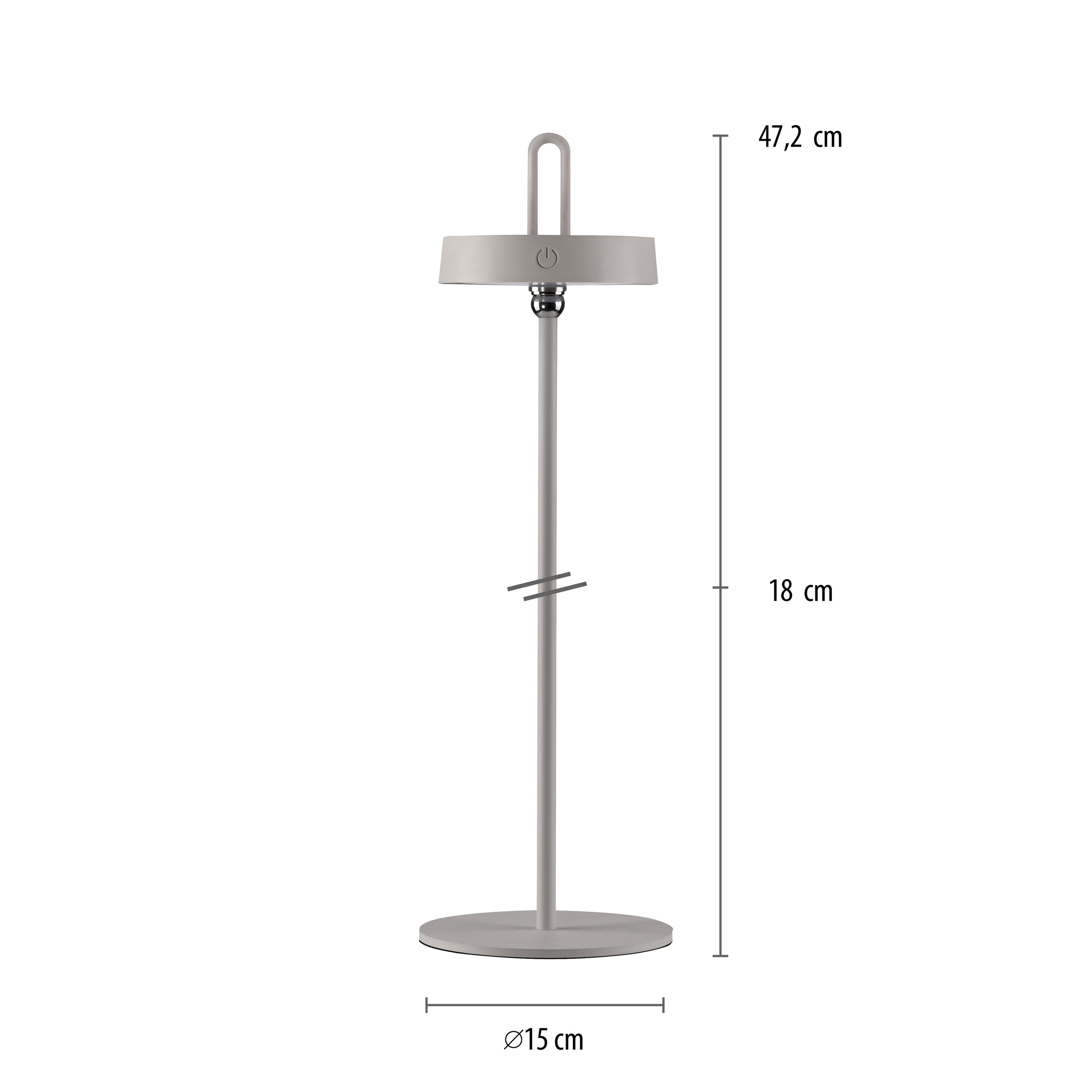 JUST LIGHT Tischleuchte »AMAG«, 1 flammig, Leuchtmittel LED-Modul | LED fest integriert, Akkuleuchte