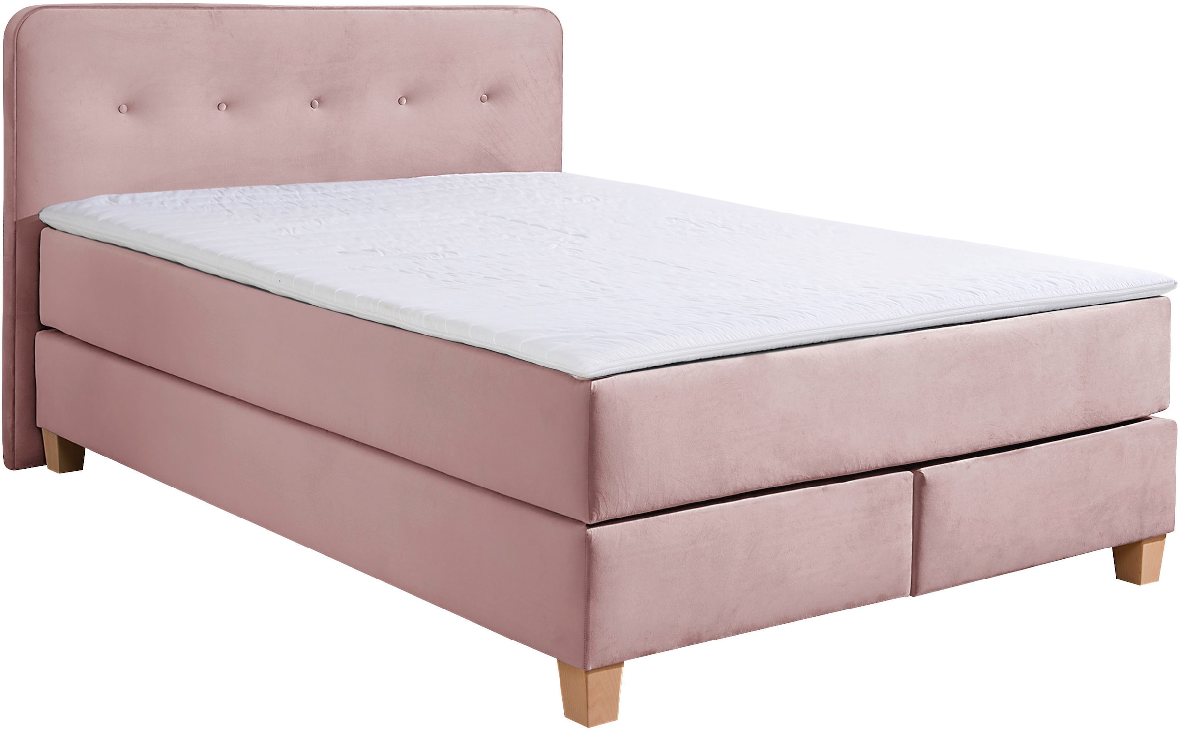 Home affaire Boxspringbett »Fargo«, in Überlänge 220 cm, mit Topper, 3 Ausführungen, 4, Breiten