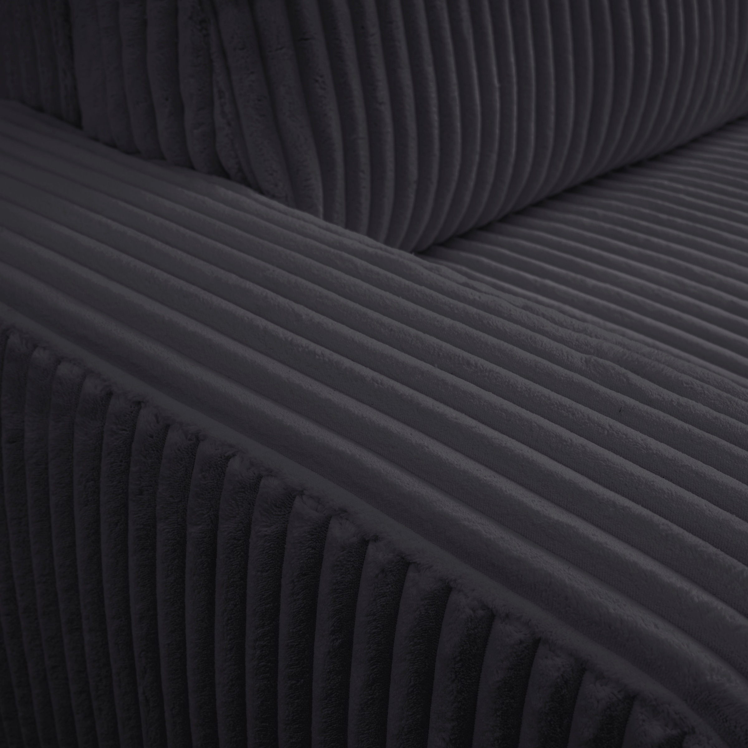 WERK2 Ecksofa »Rotterdam-L, kuschelweicher Cord oder Breitcord, L-Form, Breite 267 cm«, Design Ecksofa mit Schlaffunktion & Bettkasten, Breitcord, Schwarz
