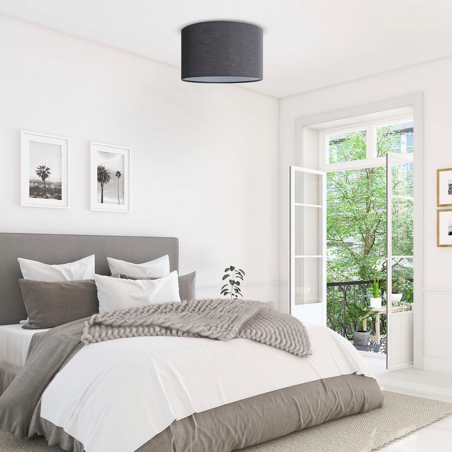 Paco Home Deckenleuchte »Uni Color«, 1 flammig, Leuchtmittel E27   ohne Leu günstig online kaufen