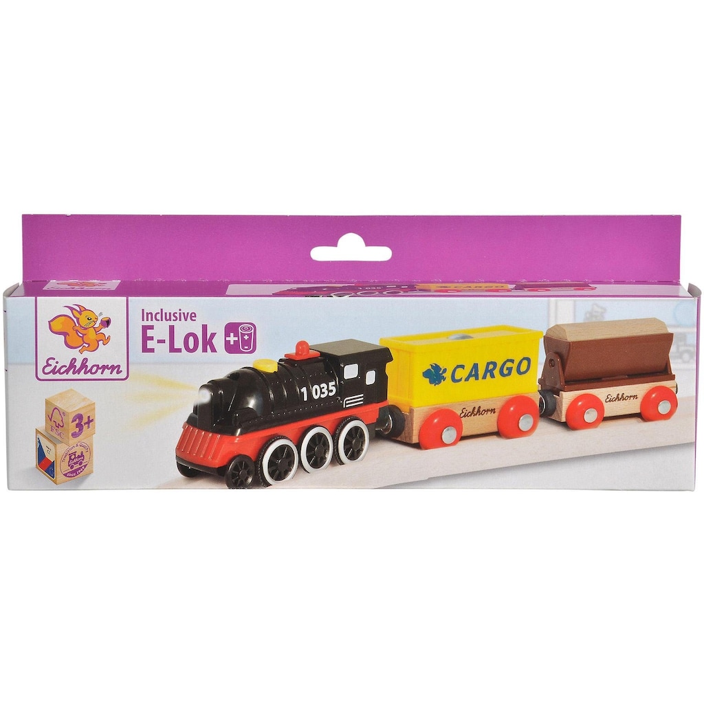 Eichhorn Spielzeug-Zug »E-Lok mit Wagon«, aus Holz, FSC®- schützt Wald - weltweit