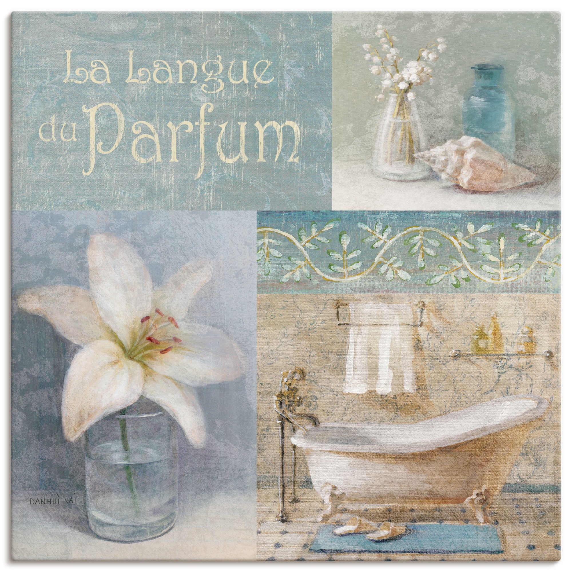 Artland Leinwandbild »Parfum I« Arrangements 1 Stk. tlg. auf Keilrahmen ges günstig online kaufen