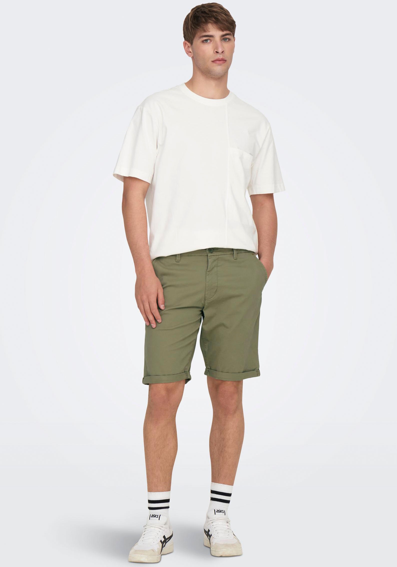 4. Bild von ONLY & SONS Jeansshorts »ONSPETER REG TWILL 4481 SHORTS NOOS«