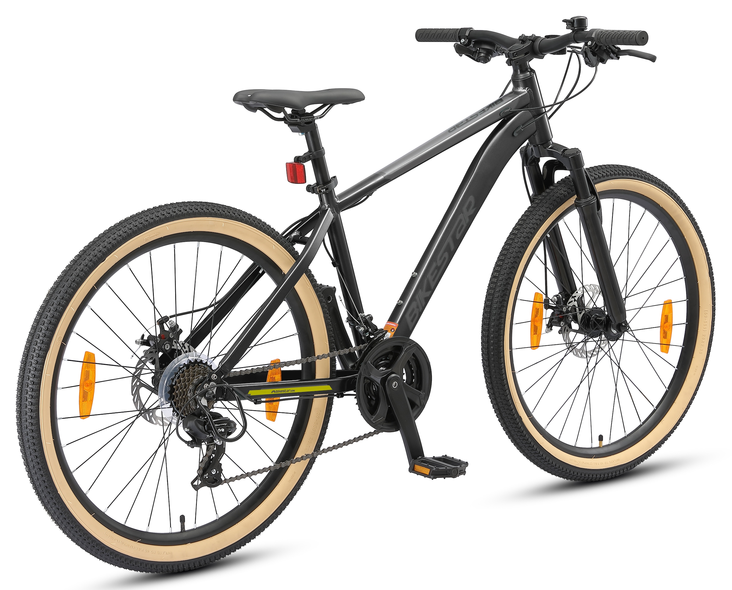 Bikestar Mountainbike 21 Gang Shimano RD-TY300 Schaltwerk Kettenschaltung für Damen und Herren, Kettenschaltung