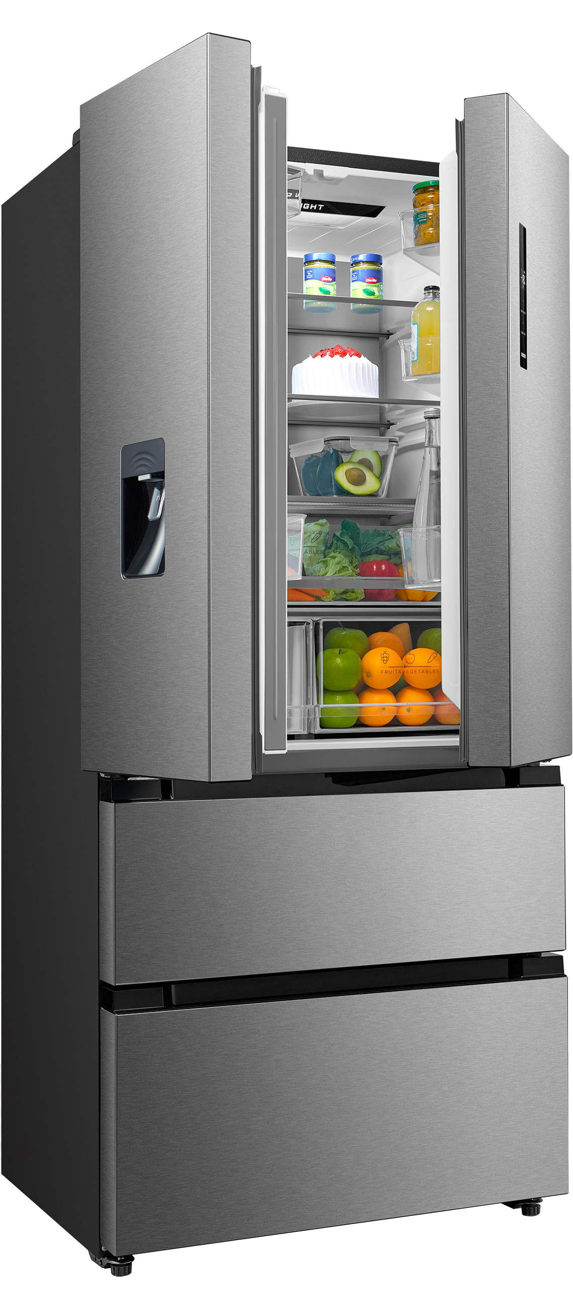 Hanseatic French Door »HFD18983CWDI«, Wasserspender mit Wassertank günstig online kaufen